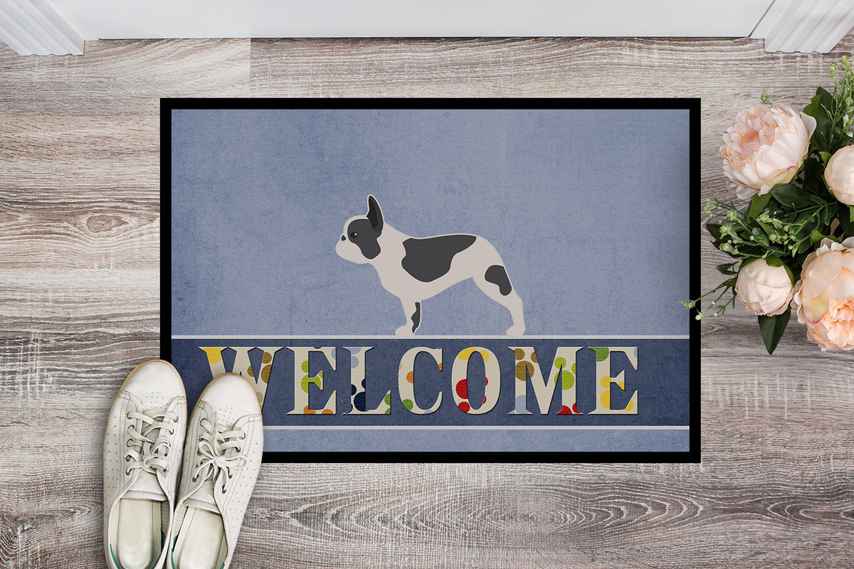 Caroline's Treasures French Bulldog Welcome Doormat - 24x36 Decorative Floor Mat – Indoor/Outdoor Rug with Artistic Flair BB5545JMAT