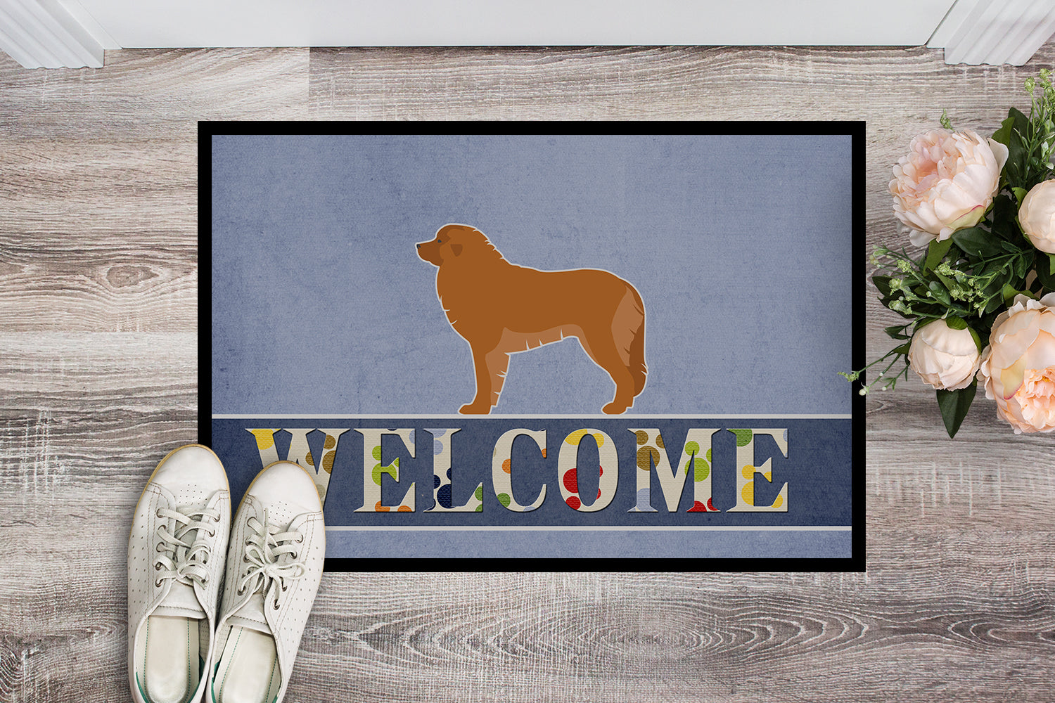Caroline's Treasures Leonberger Welcome Doormat - 24x36 Decorative Floor Mat – Indoor/Outdoor Rug with Artistic Flair BB5562JMAT