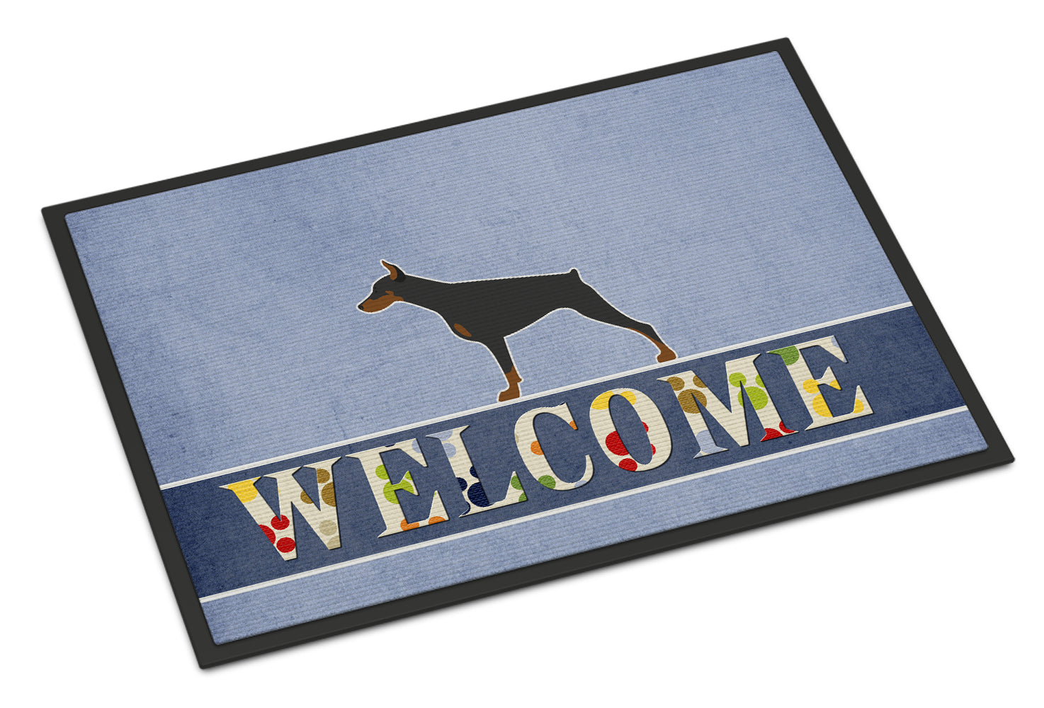 Doberman Pinscher Welcome Doormat 24x36 Decorative Floor Mat
