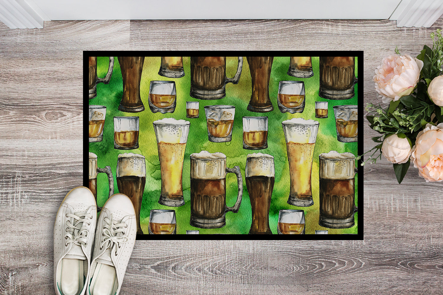 Caroline's Treasures Irish Beers Doormat - 24x36 Decorative Floor Mat – Indoor/Outdoor Rug with Artistic Flair BB5758JMAT