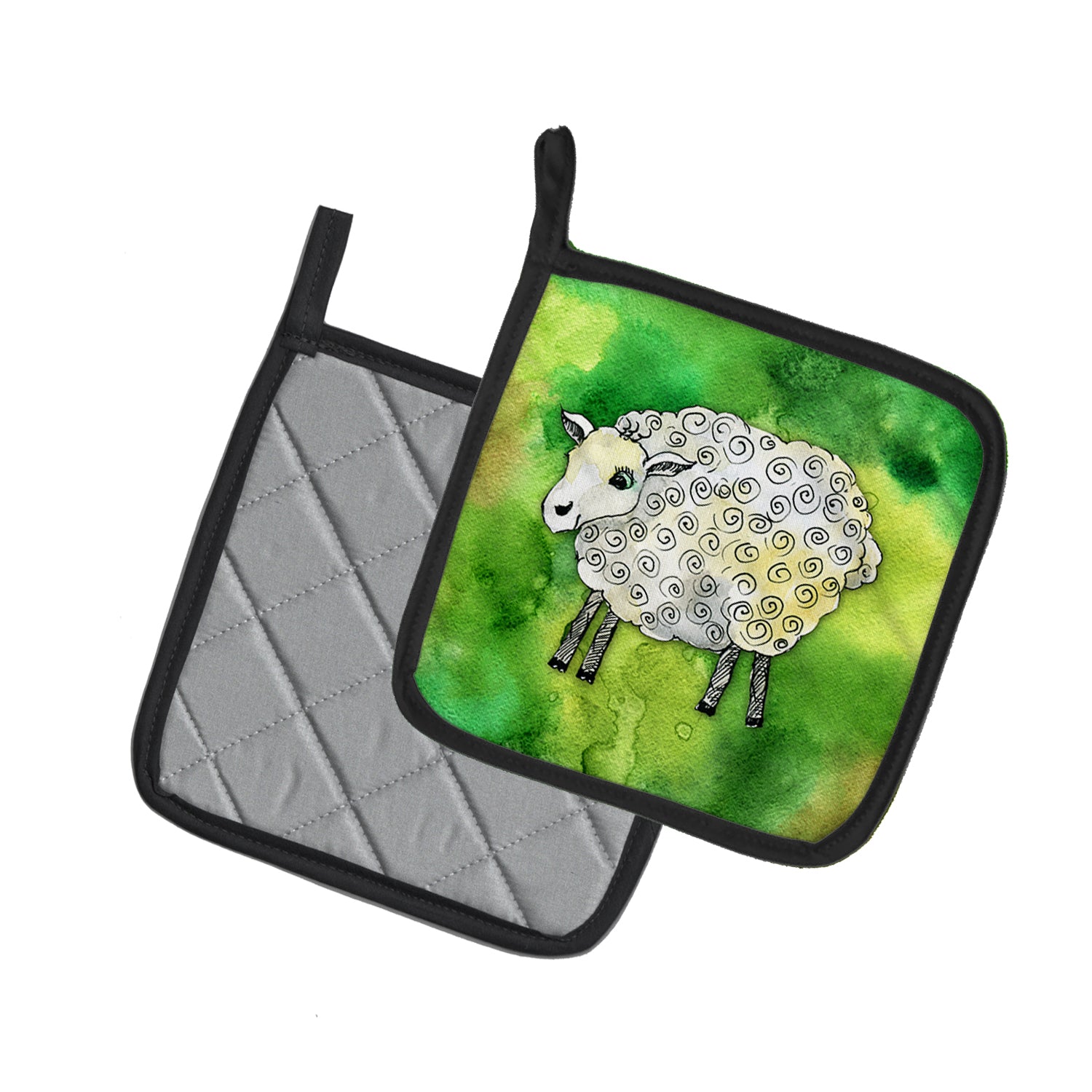 Caroline's Treasures Irish Sheep Pot Holders - Set of 2 - Heat-Resistant Kitchen Essentials BB5768PTHD