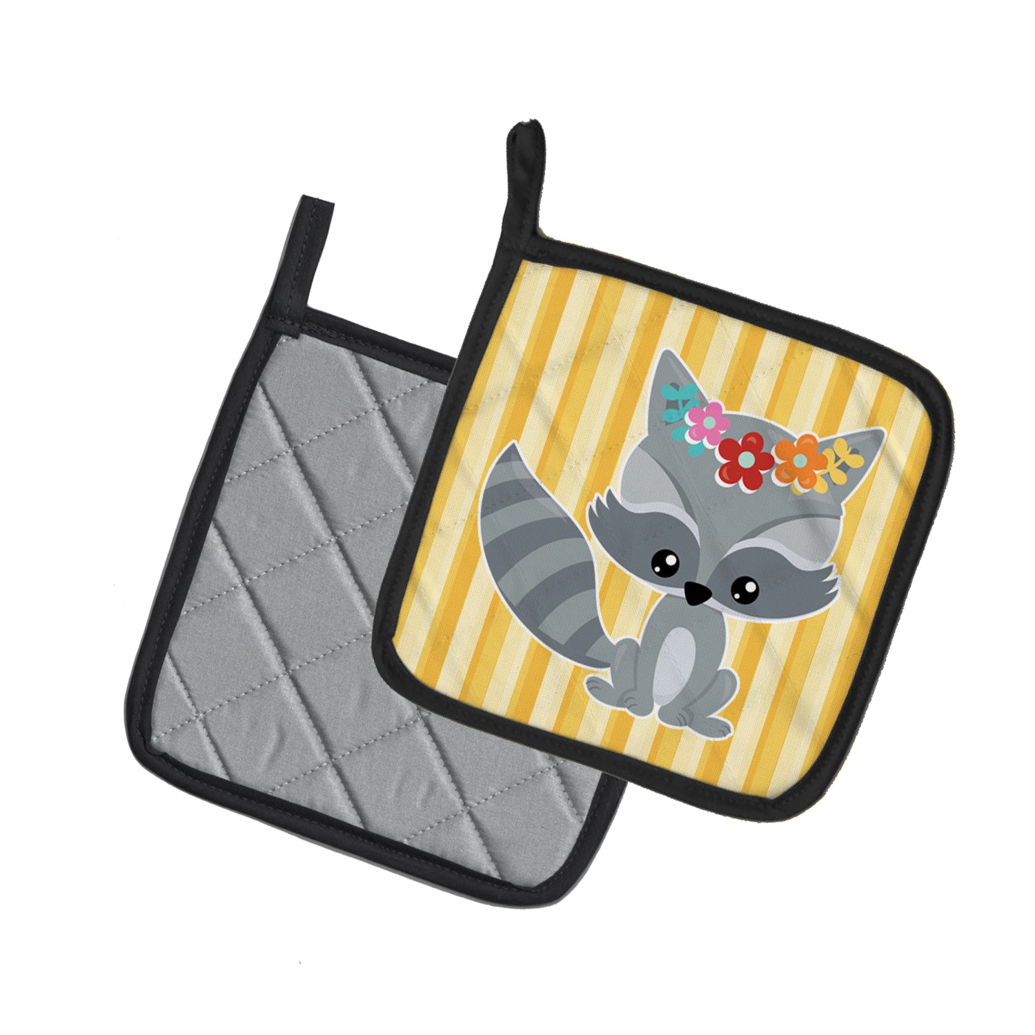 Caroline's Treasures Raccoon Pot Holders - Set of 2 - Heat-Resistant Kitchen Essentials BB6791PTHD