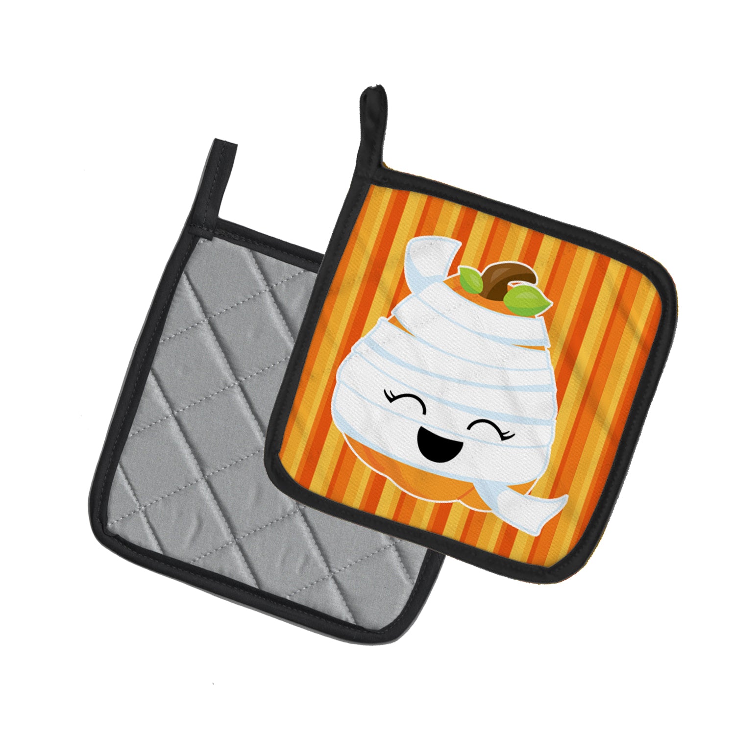 Caroline's Treasures Halloween Pumpkin Mummy Pot Holders - Set of 2 - Heat-Resistant Kitchen Essentials BB6968PTHD