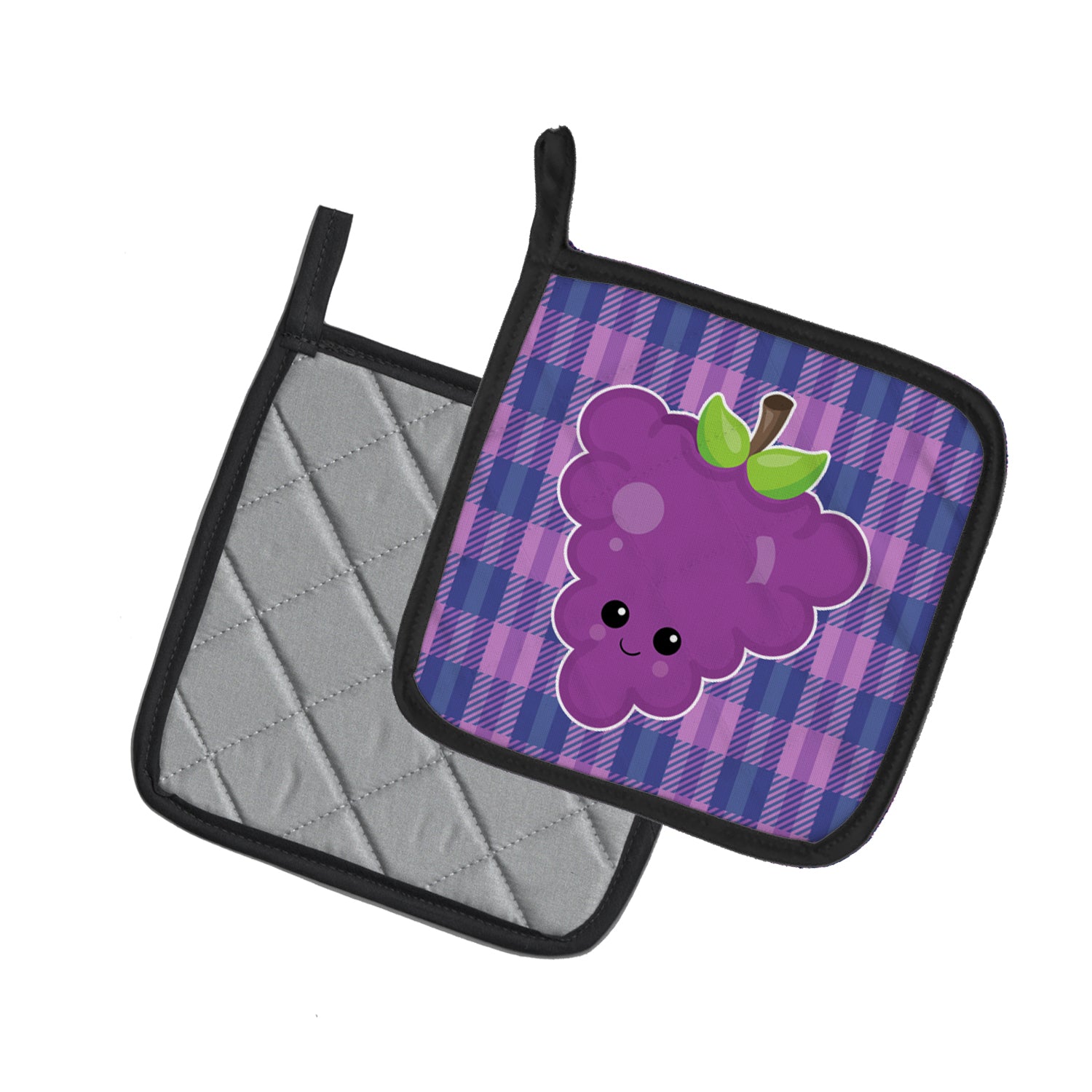 Caroline's Treasures Grape Face Pot Holders - Set of 2 - Heat-Resistant Kitchen Essentials BB6994PTHD