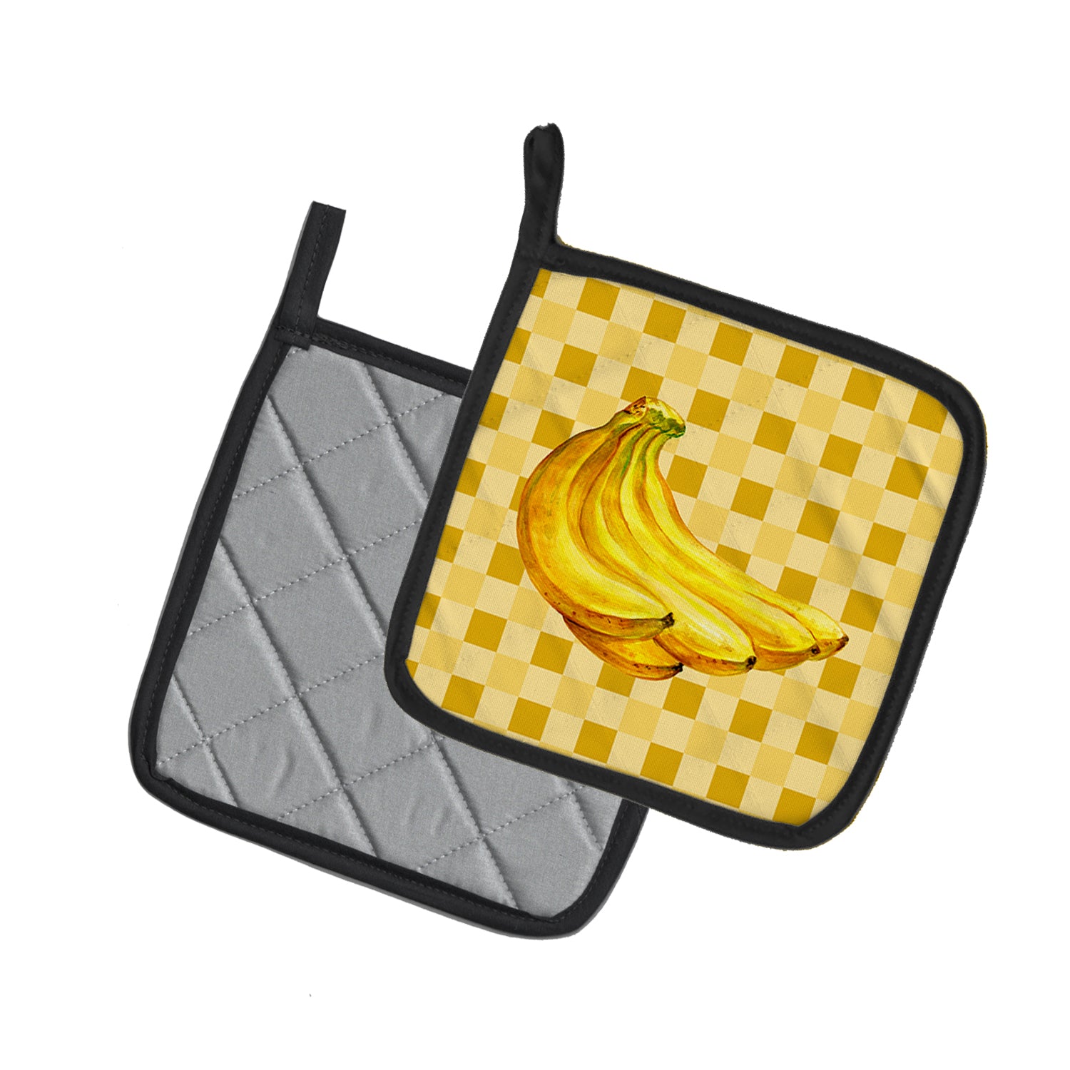 Caroline's Treasures Banana Bunch on Basketweave Pot Holders - Set of 2 - Heat-Resistant Kitchen Essentials BB7222PTHD