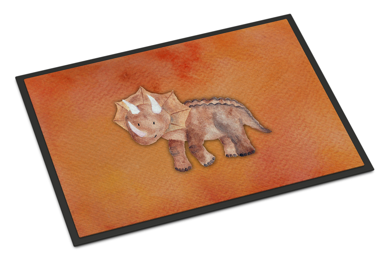 Caroline's Treasures Triceratops Watercolor Doormat - 24x36 Decorative Floor Mat – Indoor/Outdoor Rug with Artistic Flair BB7403JMAT