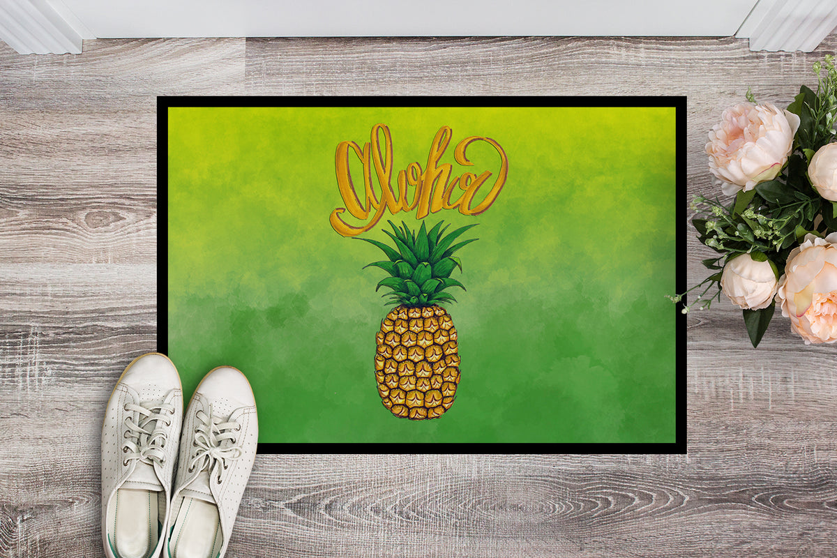 Caroline's Treasures Aloha Pineapple Welcome Doormat - 24x36 Decorative Floor Mat – Indoor/Outdoor Rug with Artistic Flair BB7451JMAT