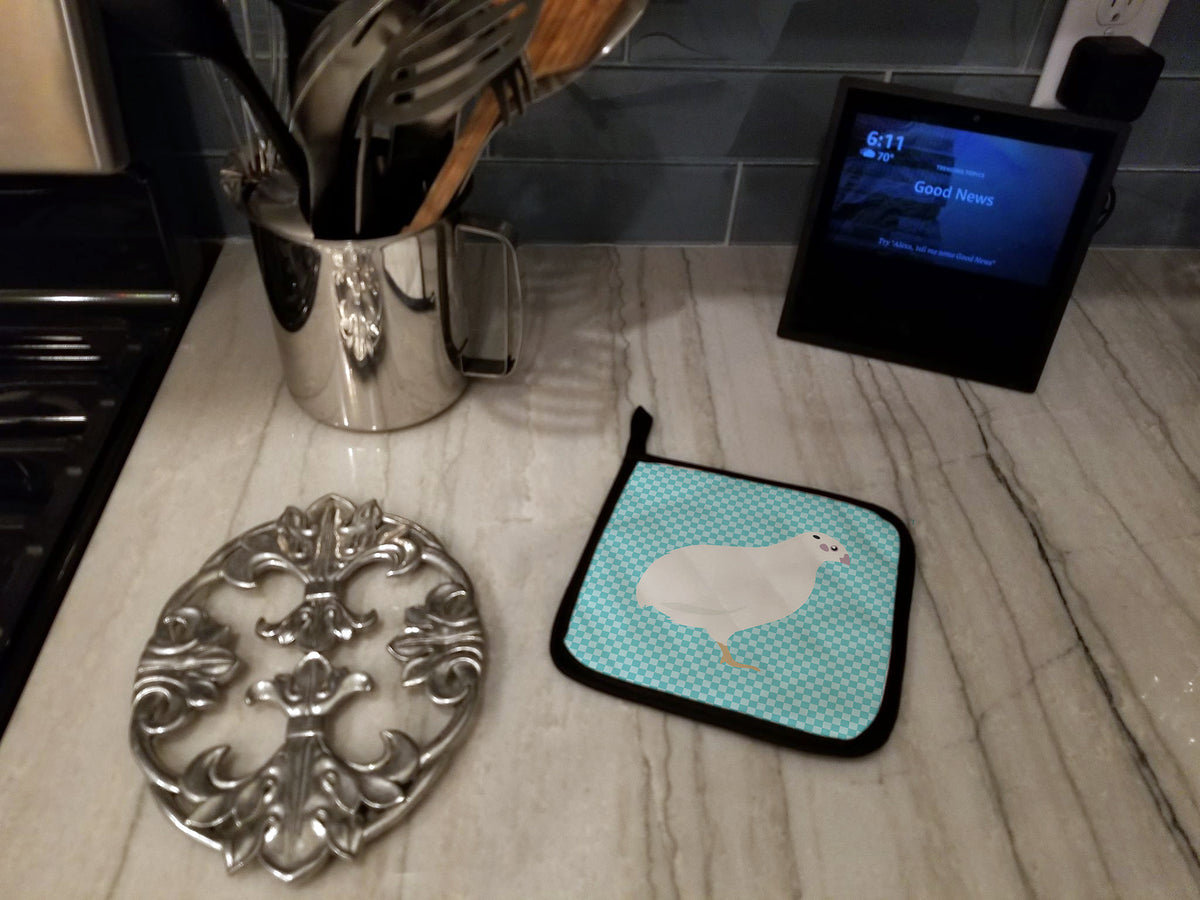 Caroline's Treasures Texas Quail Blue Check Pot Holders - Set of 2 - Heat-Resistant Kitchen Essentials BB8131PTHD