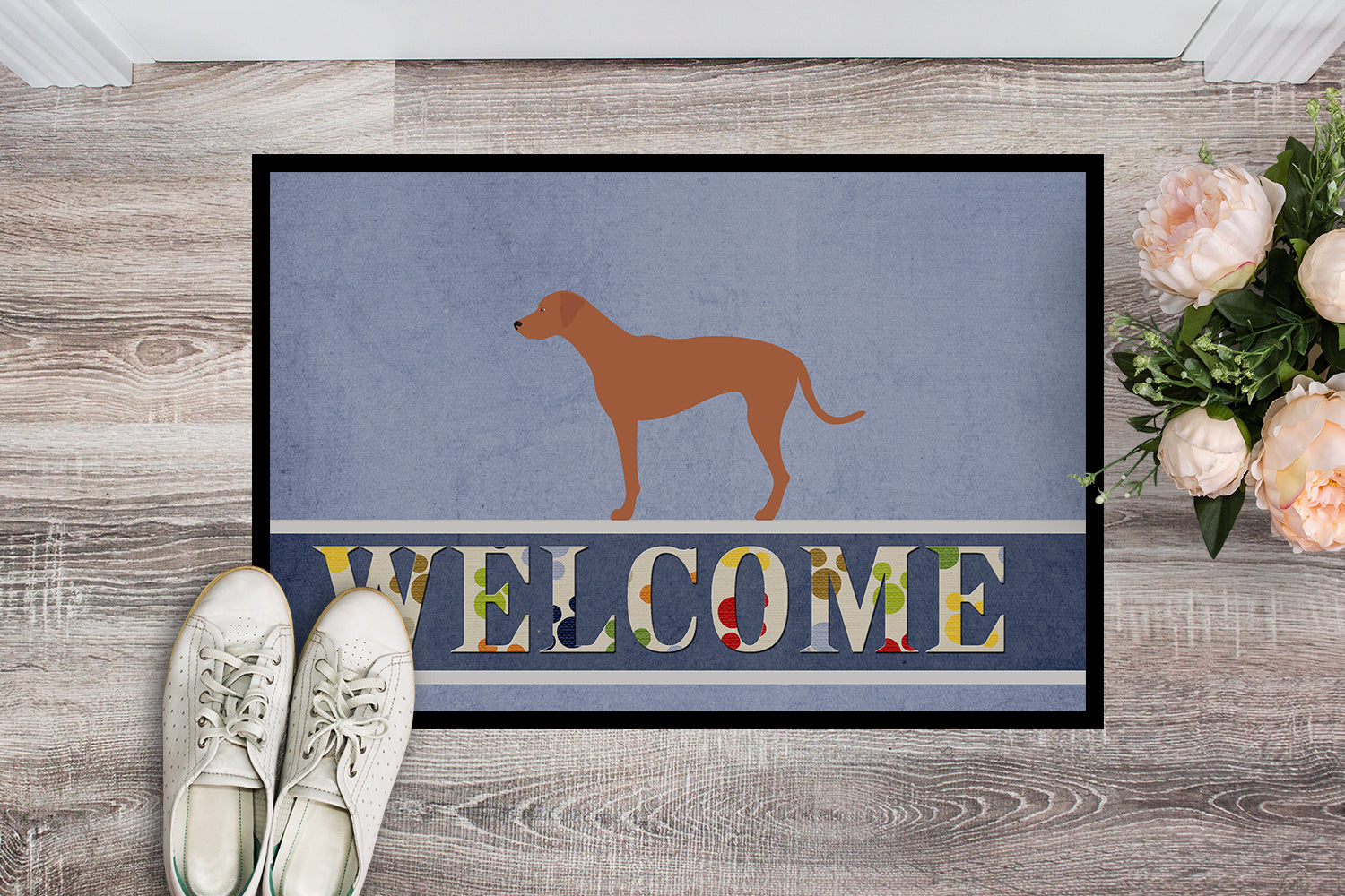 Caroline's Treasures Rhodesian Ridgeback Welcome Doormat - 24x36 Decorative Floor Mat – Indoor/Outdoor Rug with Artistic Flair BB8277JMAT