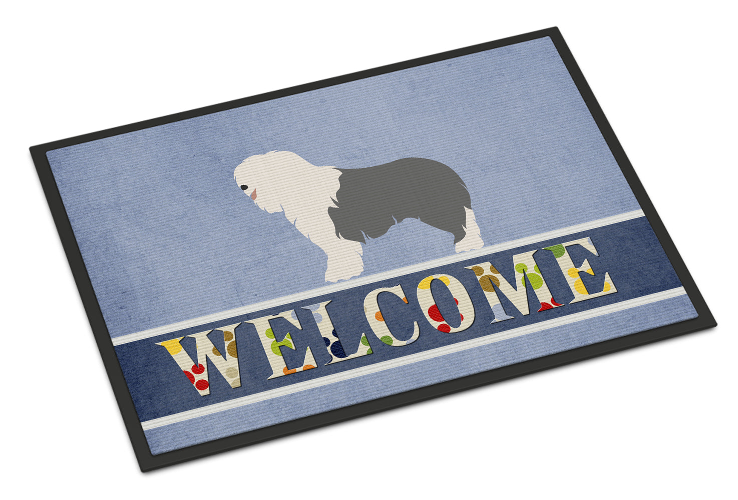 Caroline's Treasures Old English Sheepdog Welcome Doormat - 24x36 Decorative Floor Mat – Indoor/Outdoor Rug with Artistic Flair BB8304JMAT