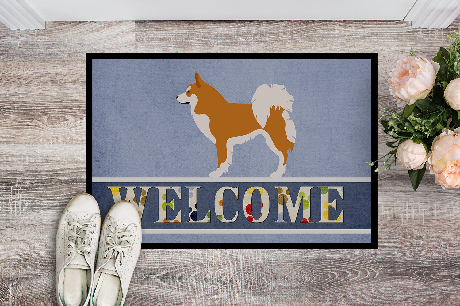 Caroline's Treasures Icelandic Sheepdog Doormat - 24x36 Decorative Floor Mat – Indoor/Outdoor Rug with Artistic Flair BB8340JMAT