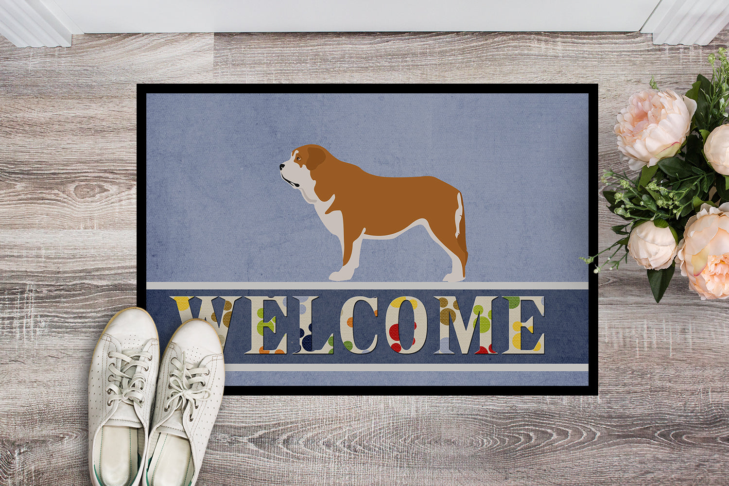 Caroline's Treasures Mastin Epanol Spanish Mastiff Doormat - 24x36 Decorative Floor Mat – Indoor/Outdoor Rug with Artistic Flair BB8349JMAT