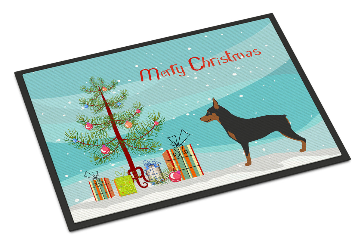 Caroline's Treasures Miniature Pinscher Christmas Doormat - 24x36 Decorative Floor Mat – Indoor/Outdoor Rug with Artistic Flair BB8485JMAT
