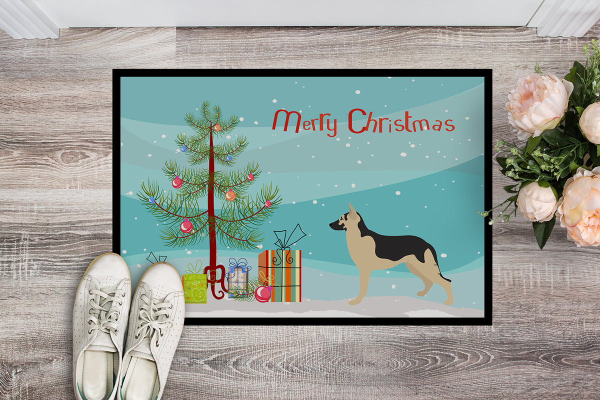 Caroline's Treasures German Shepherd Christmas Doormat - 24x36 Decorative Floor Mat – Indoor/Outdoor Rug with Artistic Flair BB8492JMAT