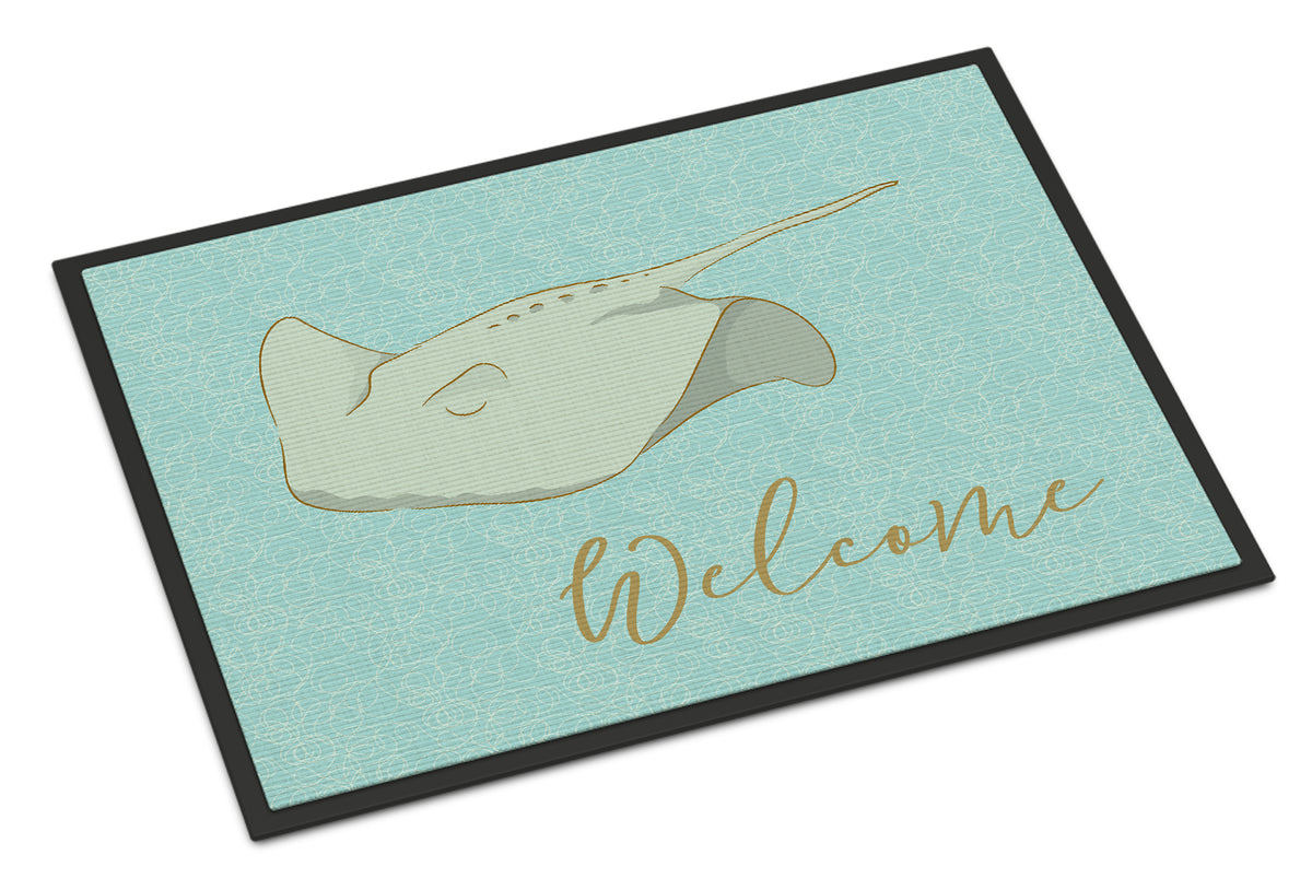 Caroline's Treasures Sting Ray Welcome Doormat - 24x36 Decorative Floor Mat – Indoor/Outdoor Rug with Artistic Flair BB8561JMAT