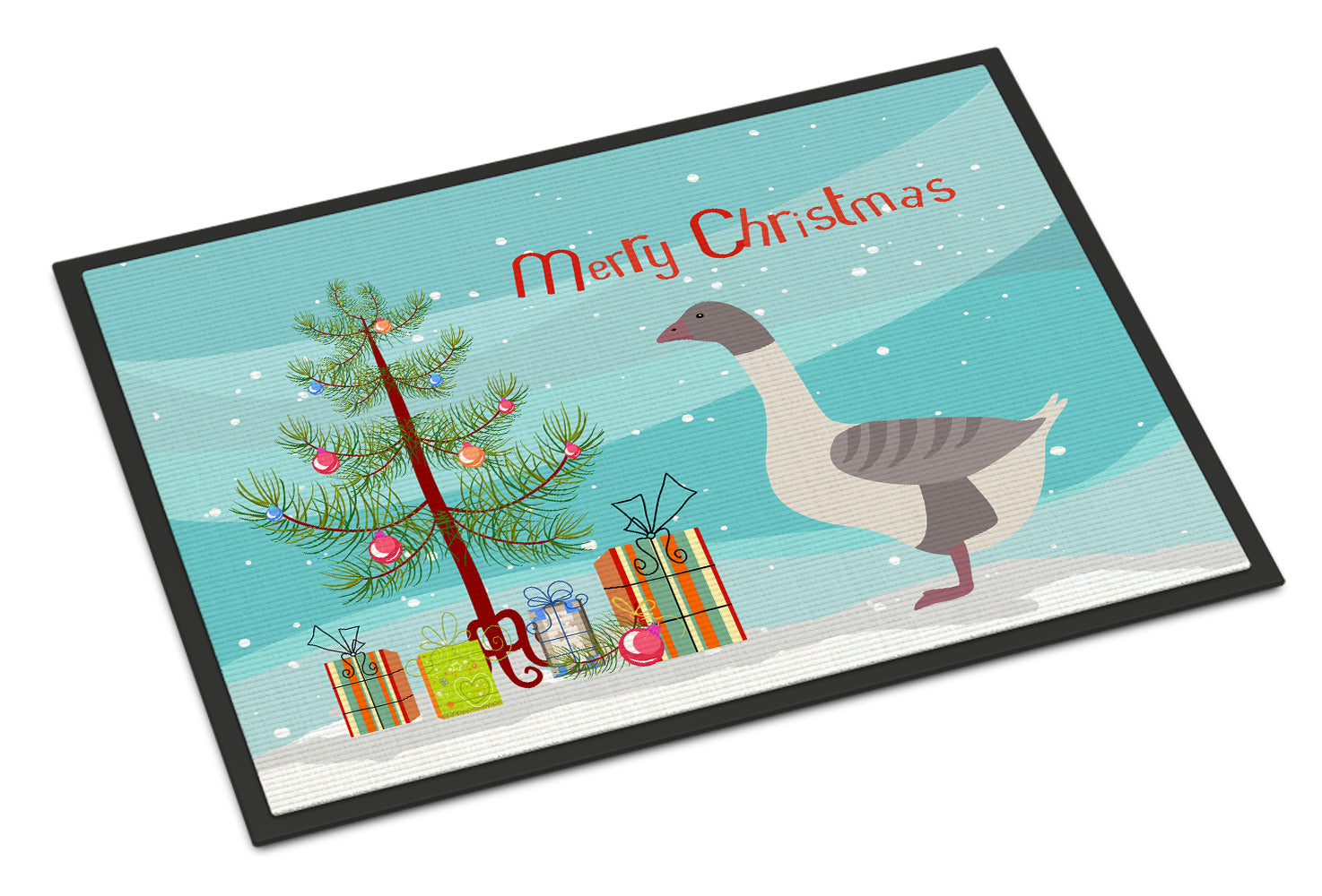 Caroline's Treasures Buff Grey Back Goose Christmas Doormat - 24x36 Decorative Floor Mat – Indoor/Outdoor Rug with Artistic Flair BB9268JMAT