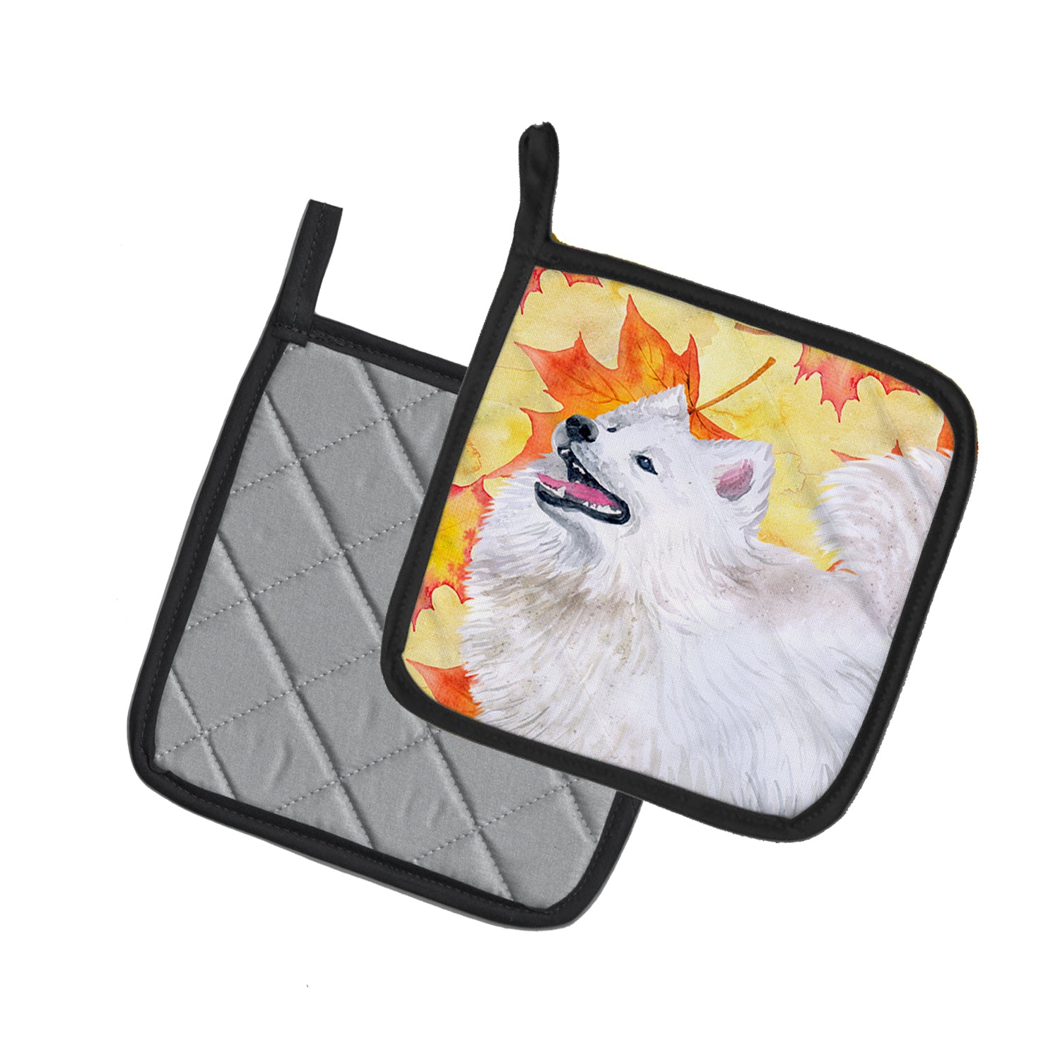 Caroline's Treasures Samoyed Fall Pot Holders - Set of 2 - Heat-Resistant Kitchen Essentials BB9952PTHD