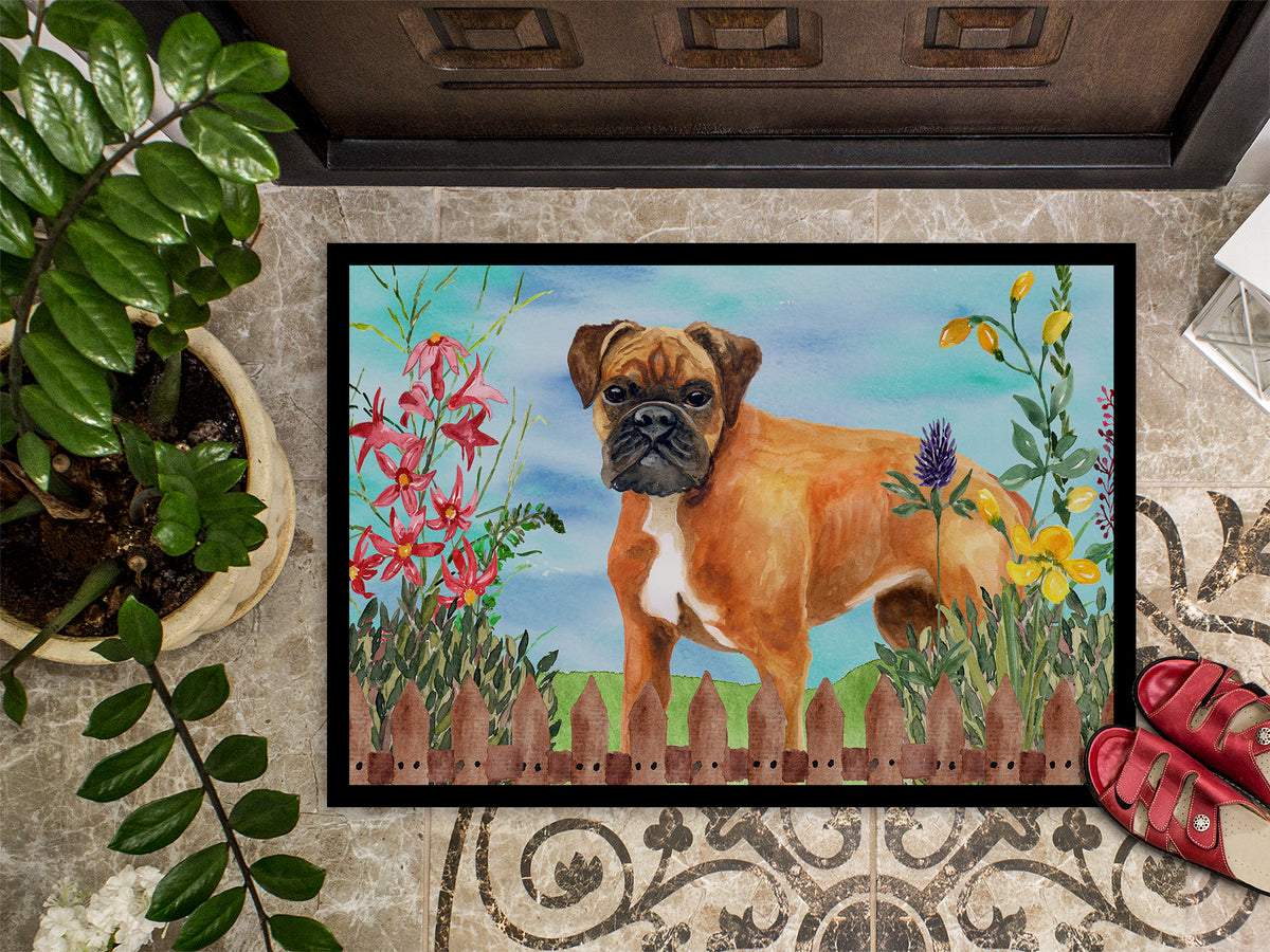 Caroline's Treasures German Boxer Spring Doormat - 24x36 Decorative Floor Mat – Indoor/Outdoor Rug with Artistic Flair CK1202JMAT