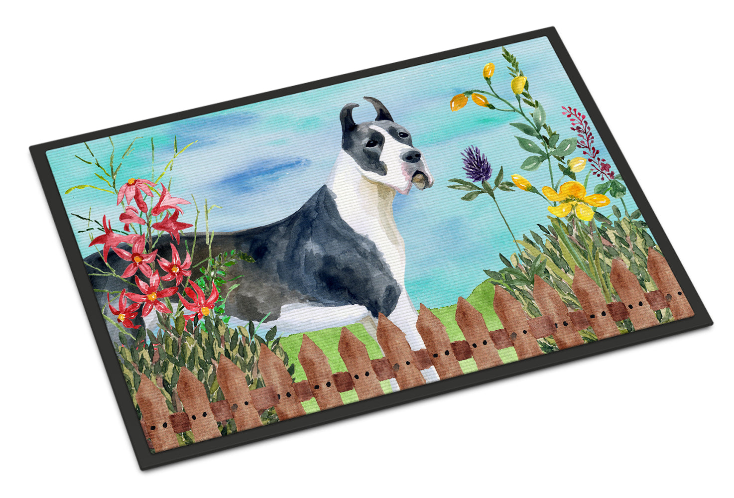 Caroline's Treasures Harlequin Great Dane Spring Doormat - 24x36 Decorative Floor Mat – Indoor/Outdoor Rug with Artistic Flair CK1205JMAT