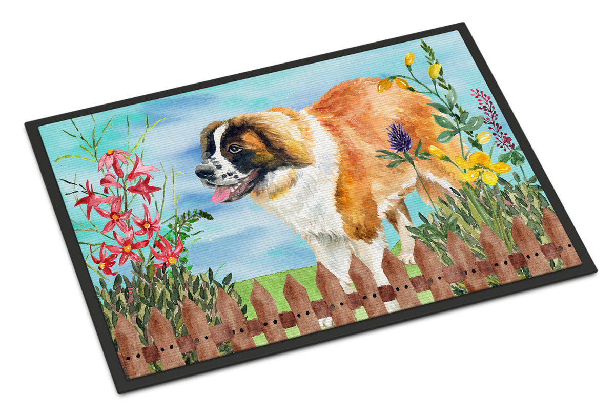 Caroline's Treasures Saint Bernard Spring Doormat - 24x36 Decorative Floor Mat – Indoor/Outdoor Rug with Artistic Flair CK1241JMAT