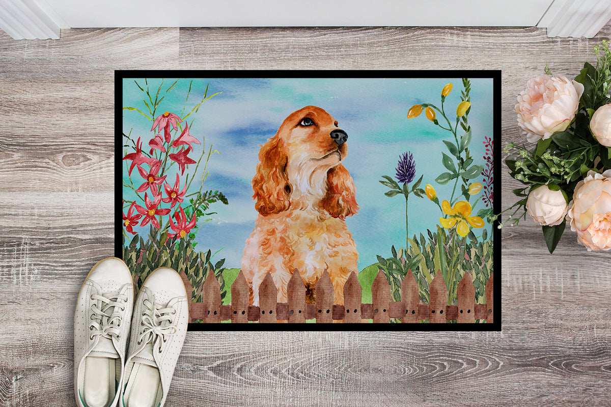 Caroline's Treasures Cocker Spaniel Spring Doormat - 24x36 Decorative Floor Mat – Indoor/Outdoor Rug with Artistic Flair CK1268JMAT