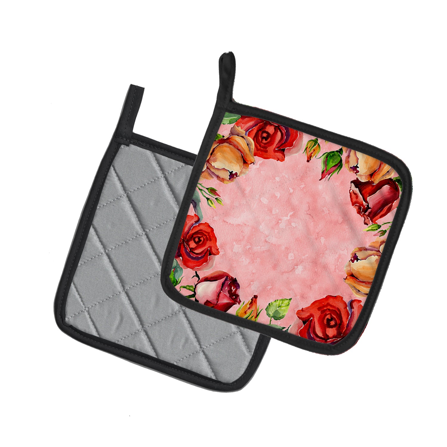 Caroline's Treasures Roses Pot Holders - Set of 2 - Heat-Resistant Kitchen Essentials