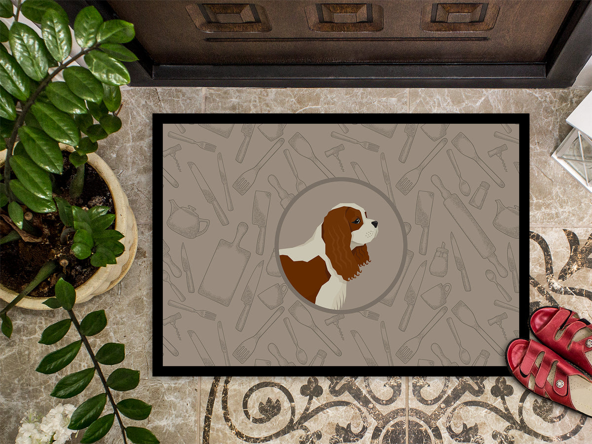 Caroline's Treasures Cavalier Spaniel In the Kitchen Doormat - 24x36 Decorative Floor Mat – Indoor/Outdoor Rug with Artistic Flair CK2176JMAT