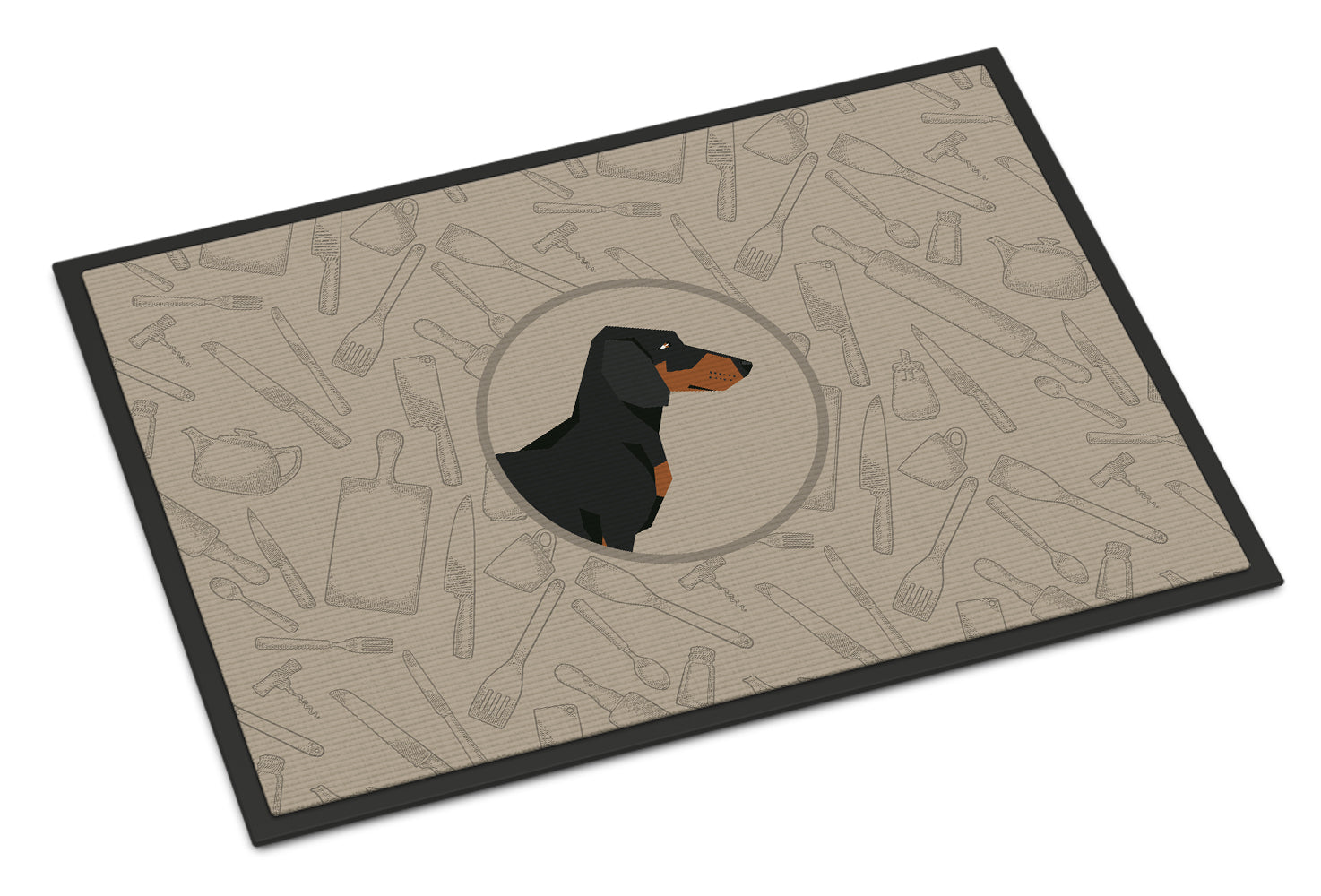 Caroline's Treasures Dachshund In the Kitchen Doormat - 24x36 Decorative Floor Mat – Indoor/Outdoor Rug with Artistic Flair CK2180JMAT