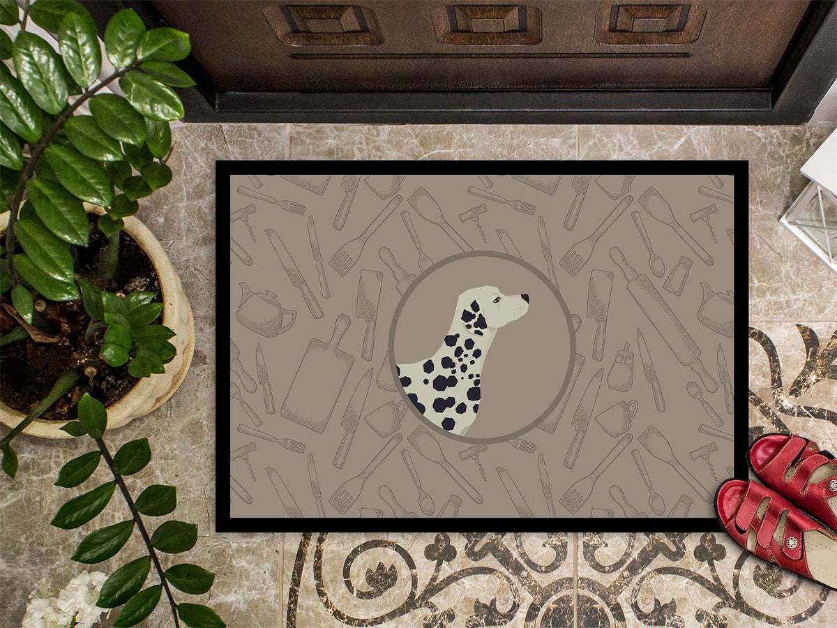 Caroline's Treasures Dalmatian In the Kitchen Doormat - 24x36 Decorative Floor Mat – Indoor/Outdoor Rug with Artistic Flair CK2181JMAT