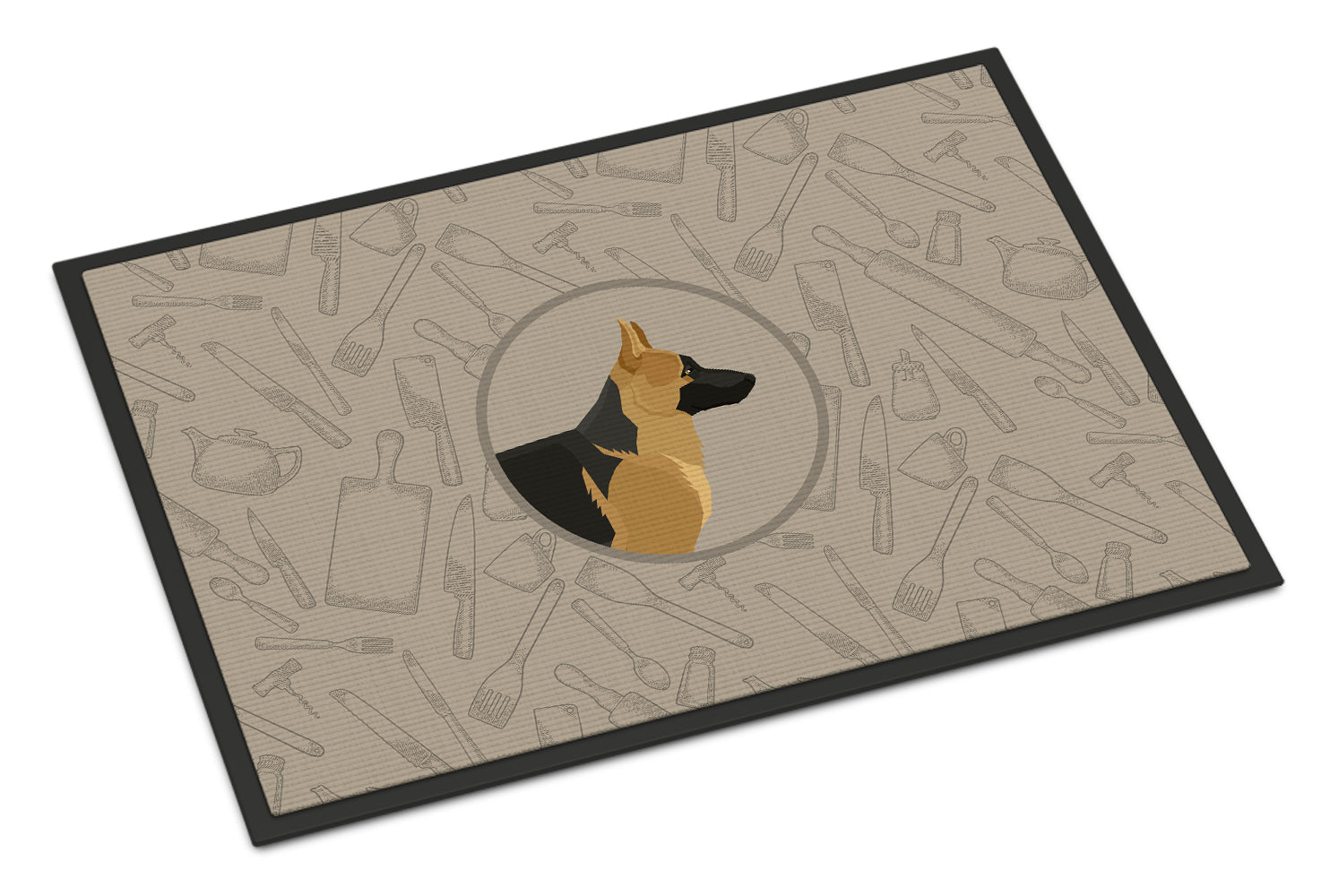 Caroline's Treasures German Shepherd In the Kitchen Doormat - 24x36 Decorative Floor Mat – Indoor/Outdoor Rug with Artistic Flair CK2187JMAT