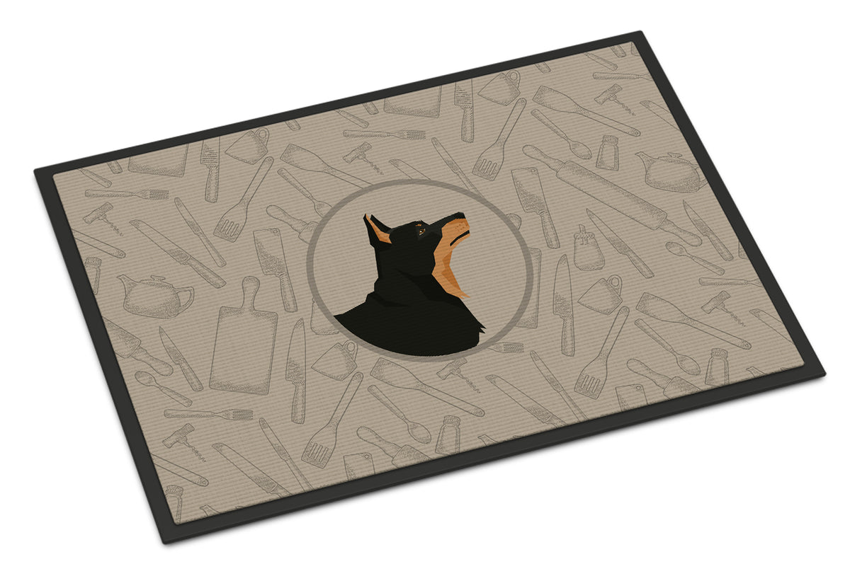 Caroline's Treasures Lancashire Terrier In the Kitchen Doormat - 24x36 Decorative Floor Mat – Indoor/Outdoor Rug with Artistic Flair CK2197JMAT