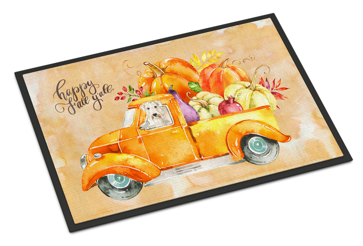 Caroline's Treasures Fall Harvest Wheaten Terrier Doormat - 24x36 Decorative Floor Mat – Indoor/Outdoor Rug with Artistic Flair CK2640JMAT