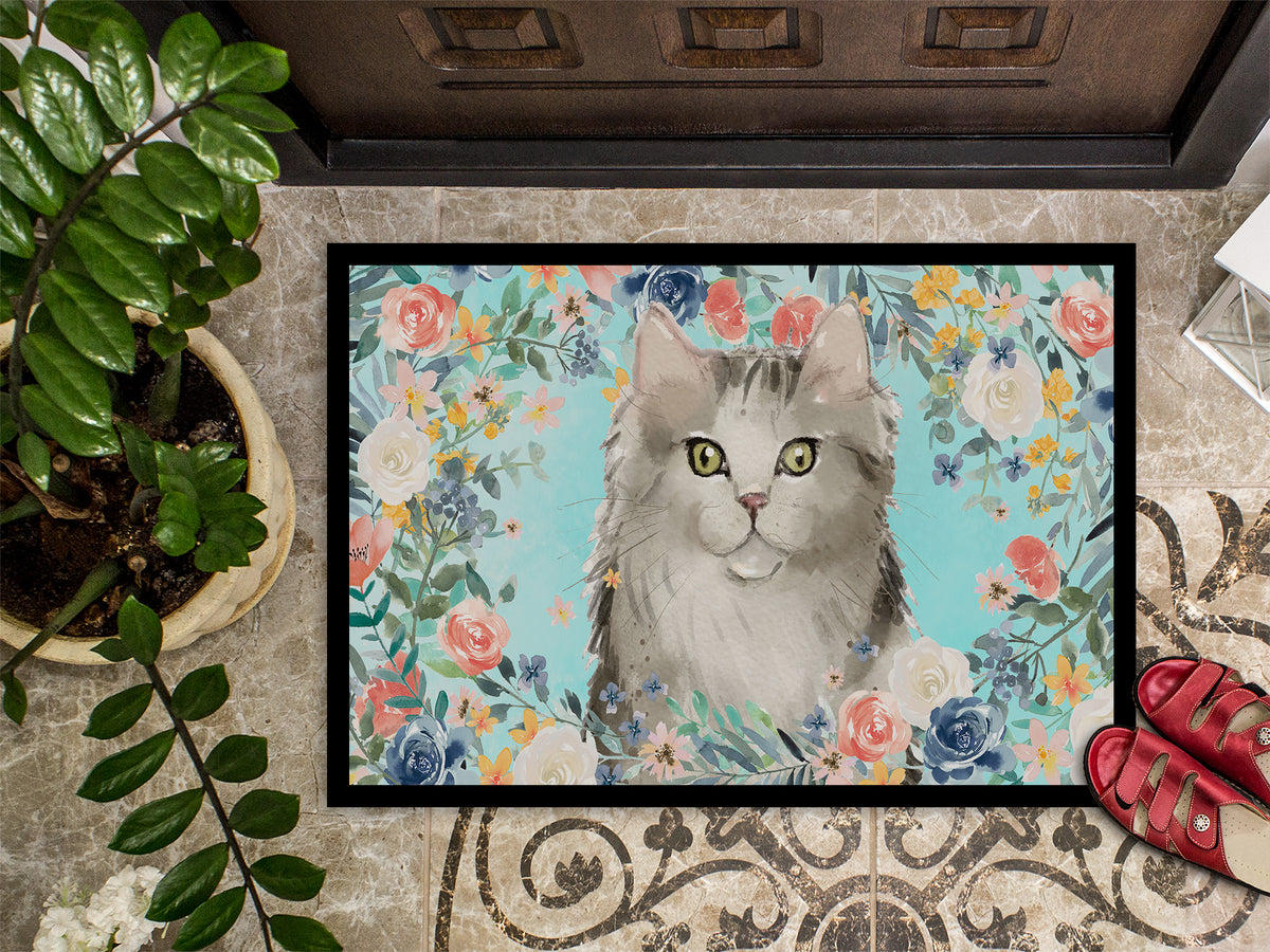 Caroline's Treasures Ragamuffin Spring Flowers Doormat - 24x36 Decorative Floor Mat – Indoor/Outdoor Rug with Artistic Flair CK3395JMAT