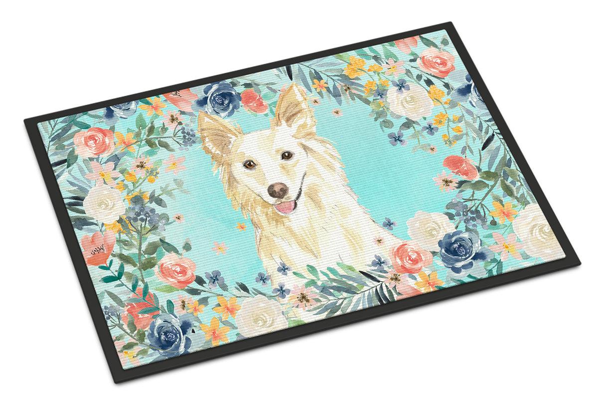 Caroline's Treasures White Collie Doormat - 24x36 Decorative Floor Mat – Indoor/Outdoor Rug with Artistic Flair CK3403JMAT