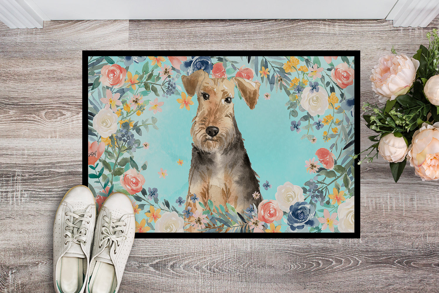 Caroline's Treasures Airedale Terrier Doormat - 24x36 Decorative Floor Mat – Indoor/Outdoor Rug with Artistic Flair CK3405JMAT