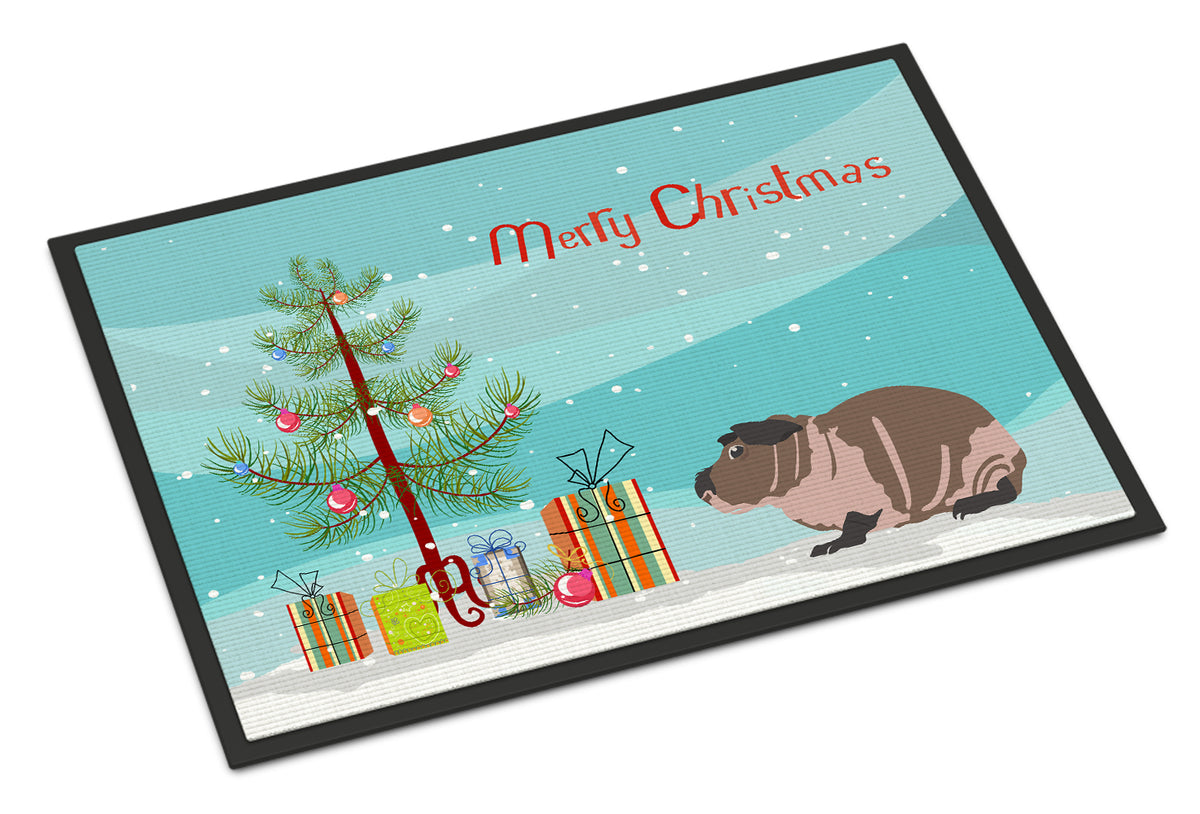 Caroline's Treasures Skinny Guinea Pig Merry Christmas Doormat - 24x36 Decorative Floor Mat – Indoor/Outdoor Rug with Artistic Flair CK4447JMAT