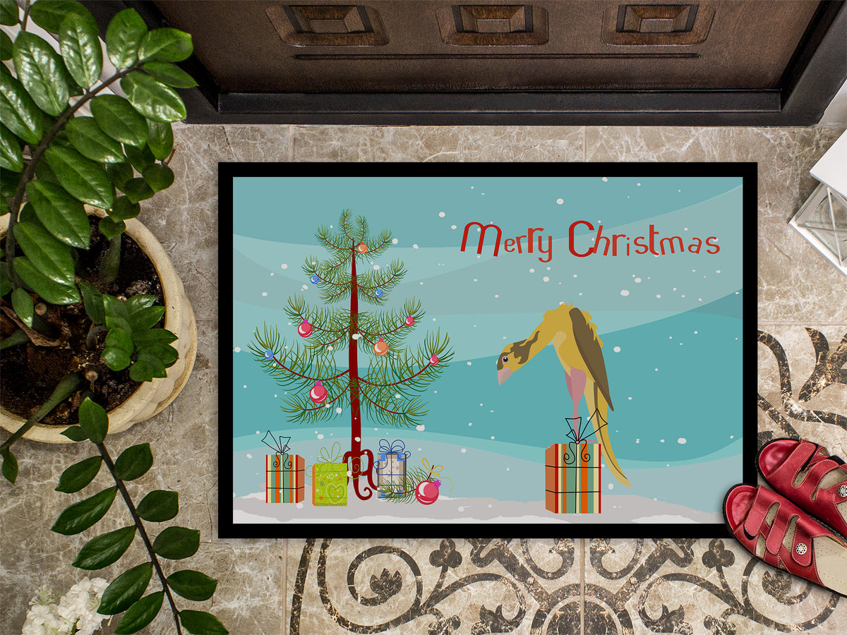 Caroline's Treasures Jibso Canary Merry Christmas Doormat - 24x36 Decorative Floor Mat – Indoor/Outdoor Rug with Artistic Flair CK4480JMAT