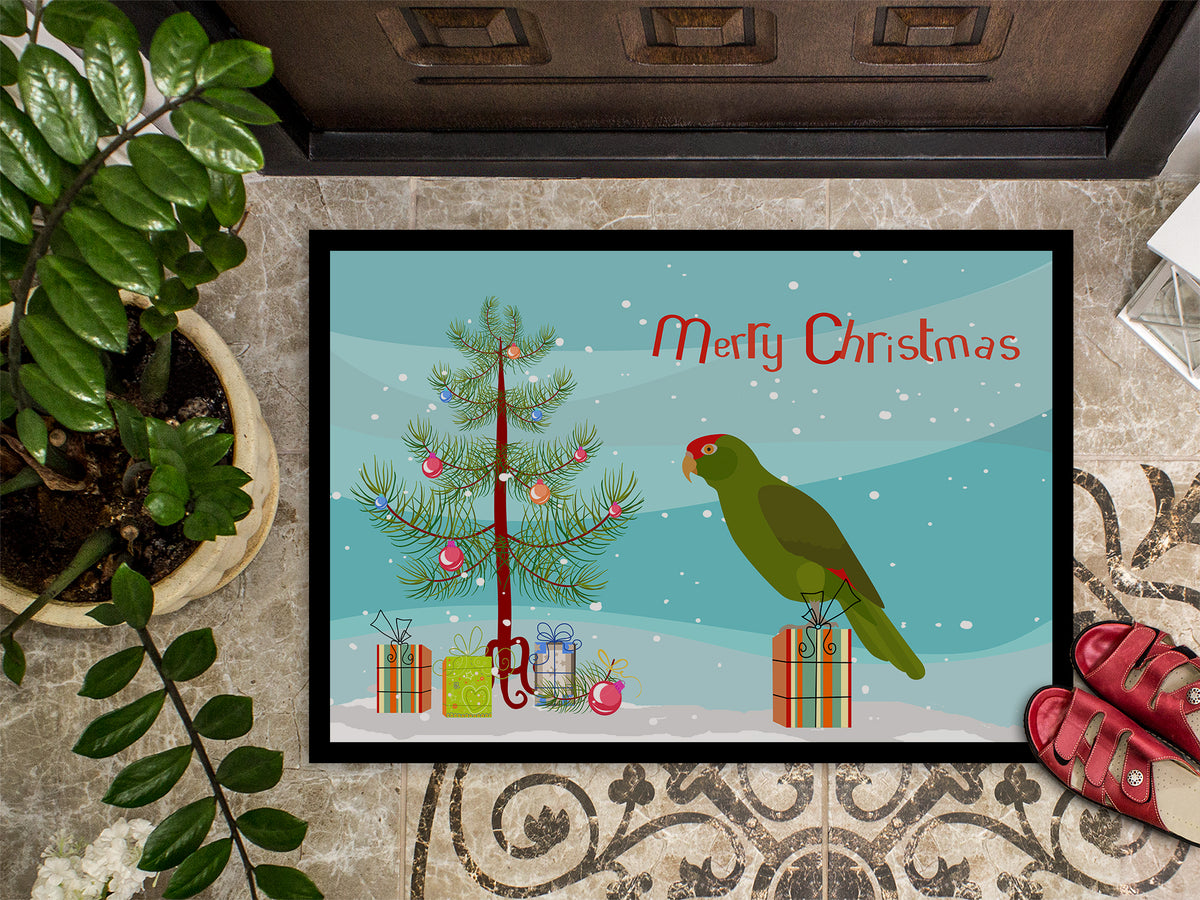 Caroline's Treasures Amazon Parrot Merry Christmas Doormat - 24x36 Decorative Floor Mat – Indoor/Outdoor Rug with Artistic Flair CK4496JMAT