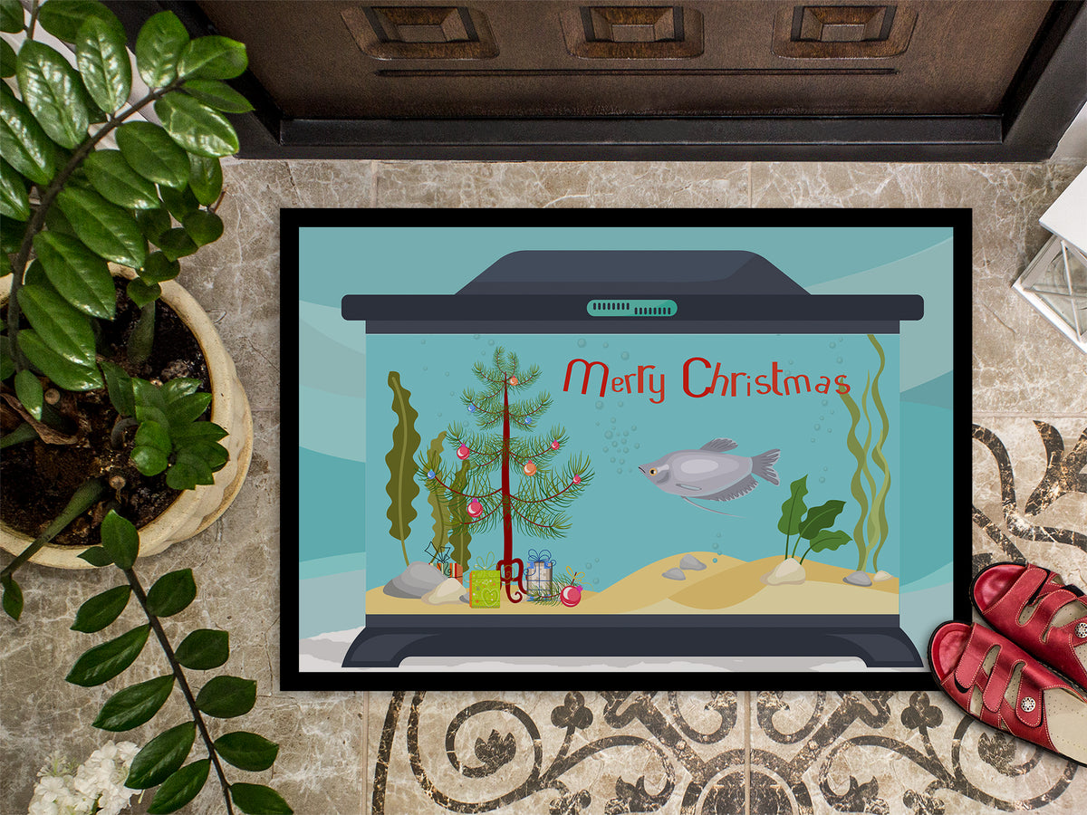 Caroline's Treasures Moonlight Gourami Merry Christmas Doormat - 24x36 Decorative Floor Mat – Indoor/Outdoor Rug with Artistic Flair CK4528JMAT