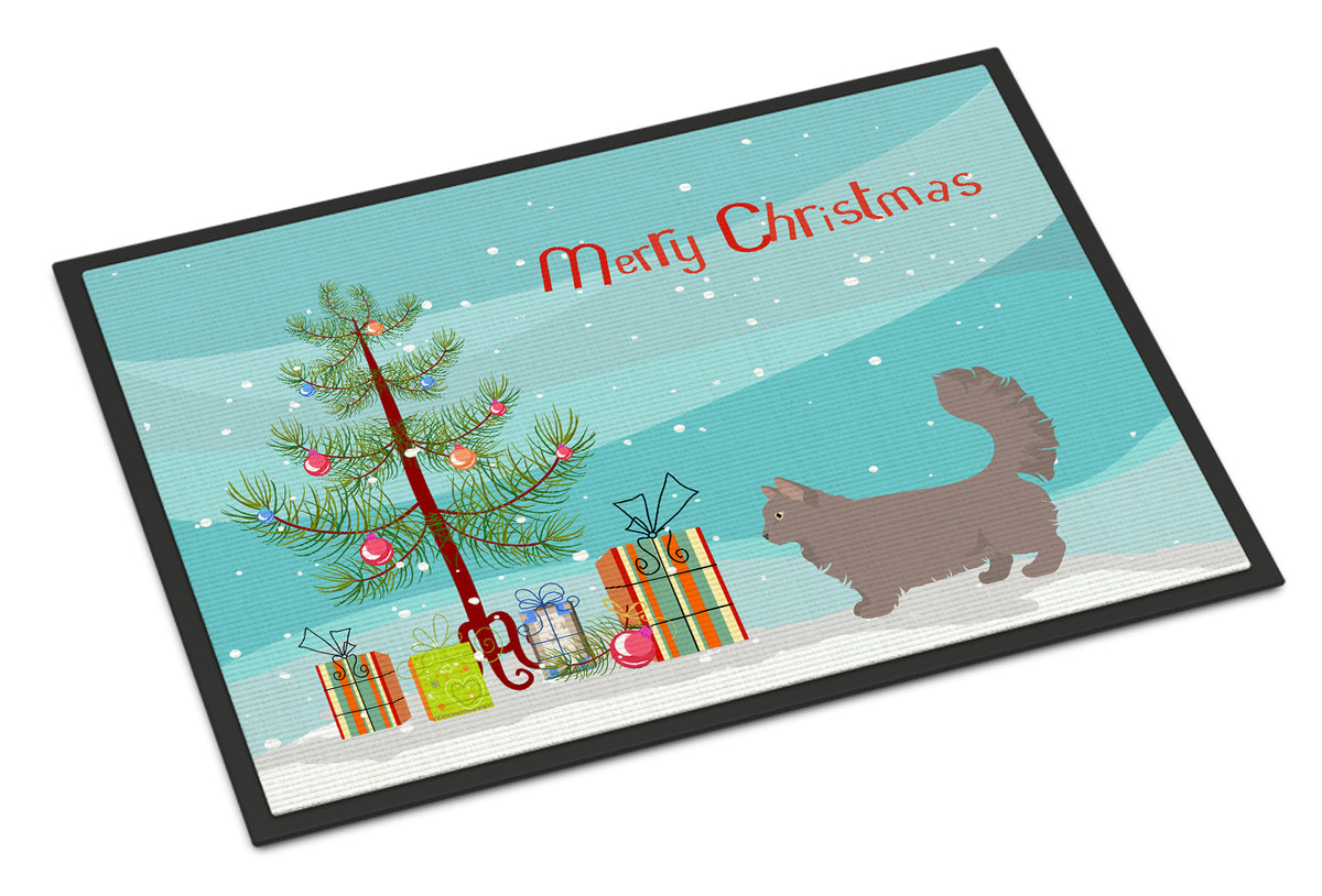 Caroline's Treasures Skookum #2 Cat Merry Christmas Doormat - 24x36 Decorative Floor Mat – Indoor/Outdoor Rug with Artistic Flair CK4718JMAT