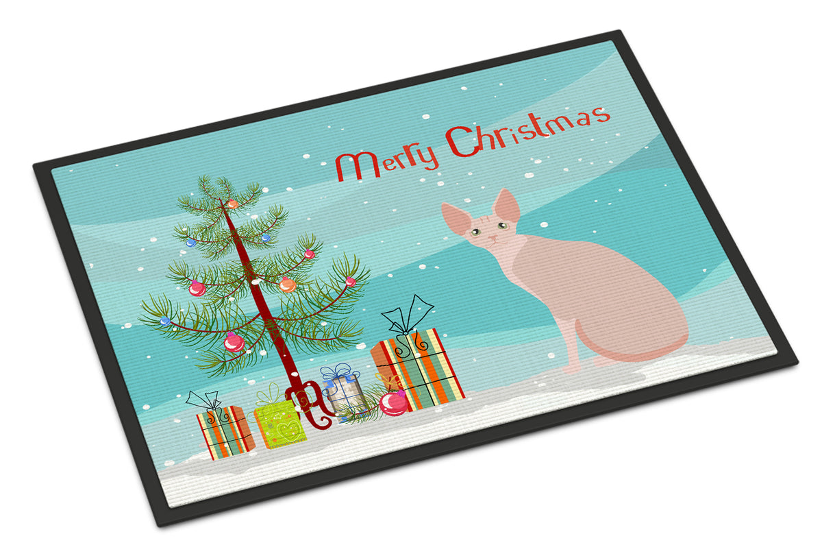 Caroline's Treasures Sphynx #2 Cat Merry Christmas Doormat - 24x36 Decorative Floor Mat – Indoor/Outdoor Rug with Artistic Flair CK4801JMAT