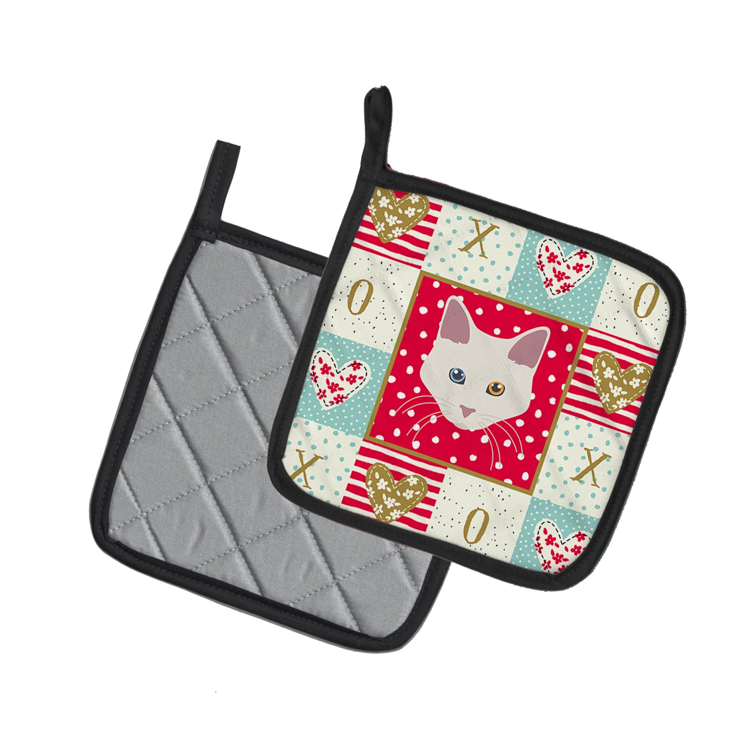 Caroline's Treasures Aphrodite Giant Cat Love Pot Holders - Set of 2 - Heat-Resistant Kitchen Essentials CK5084PTHD