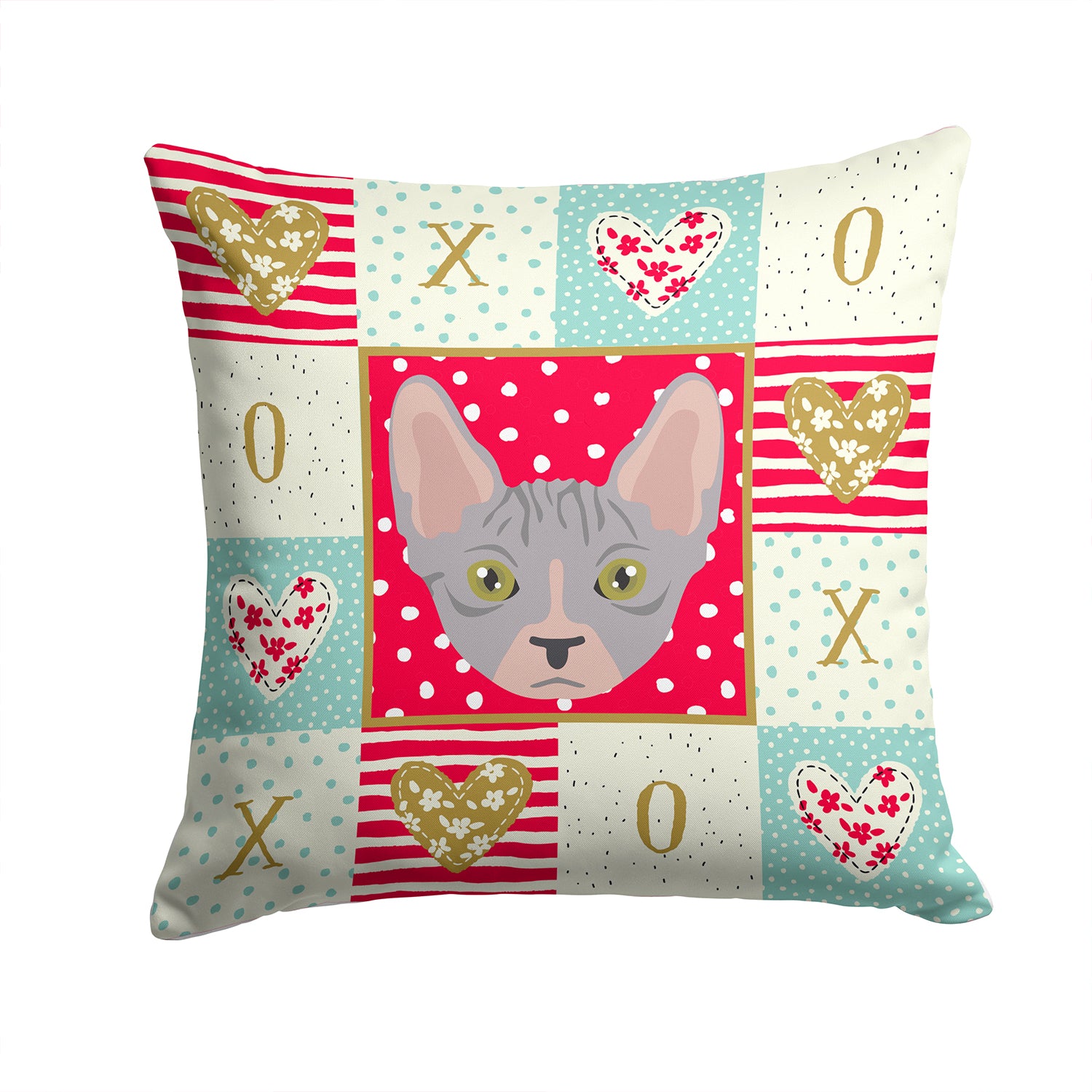 Caroline's Treasures Bambino Cat Love Throw Pillow - 14x14 Decorative Pillow – Art for Your Home & Patio CK5088PW1414