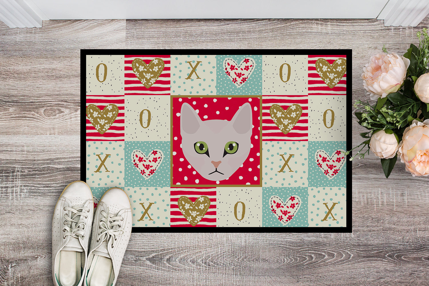 Caroline's Treasures Burmilla Cat Love Doormat - 24x36 Decorative Floor Mat – Indoor/Outdoor Rug with Artistic Flair CK5097JMAT