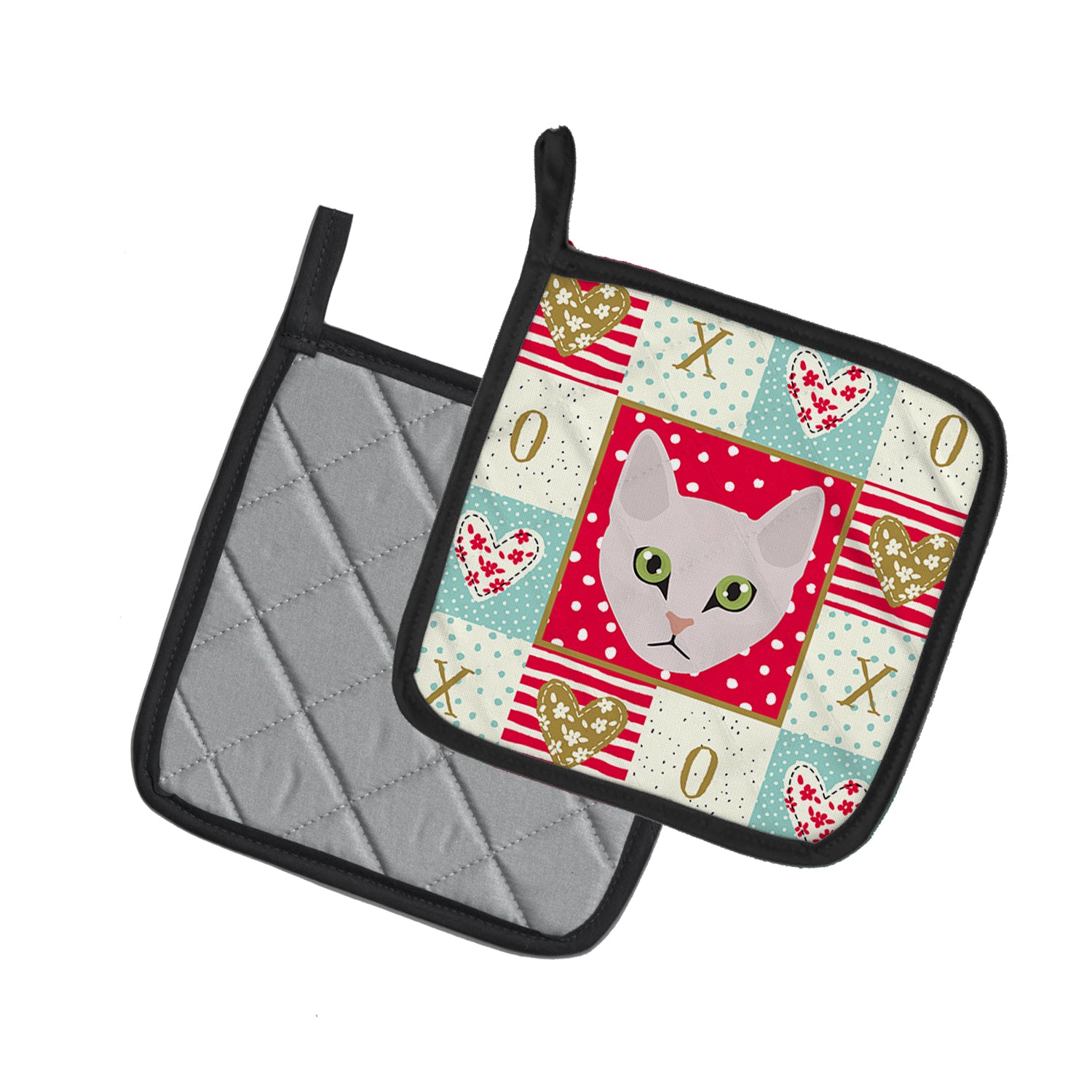 Caroline's Treasures Burmilla Cat Love Pot Holders - Set of 2 - Heat-Resistant Kitchen Essentials CK5097PTHD