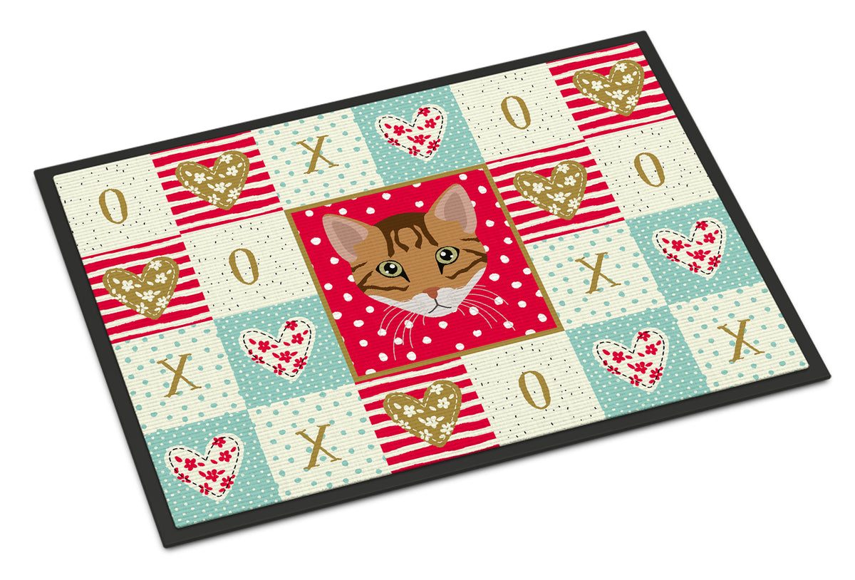 Caroline's Treasures Cheetoh Cat Love Doormat - 24x36 Decorative Floor Mat – Indoor/Outdoor Rug with Artistic Flair CK5102JMAT