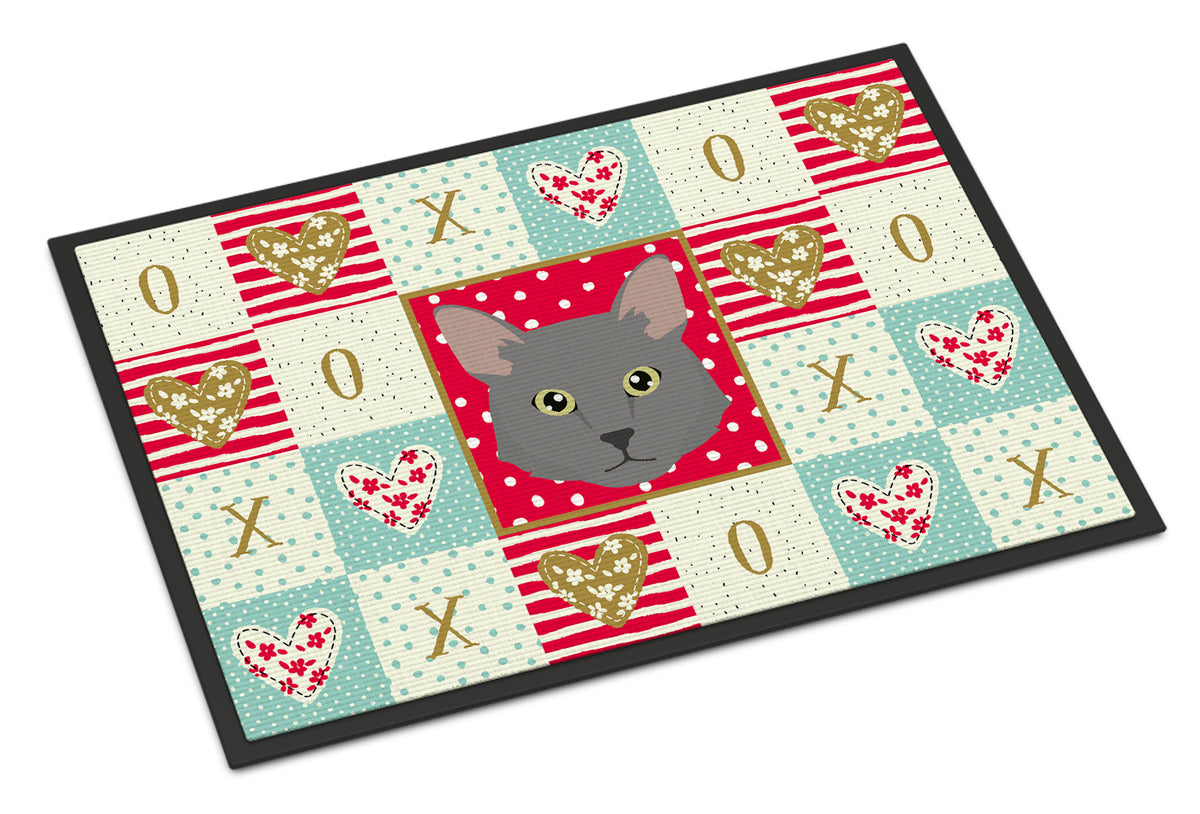 Caroline's Treasures Nebelung Cat Love Doormat - 24x36 Decorative Floor Mat – Indoor/Outdoor Rug with Artistic Flair CK5136JMAT