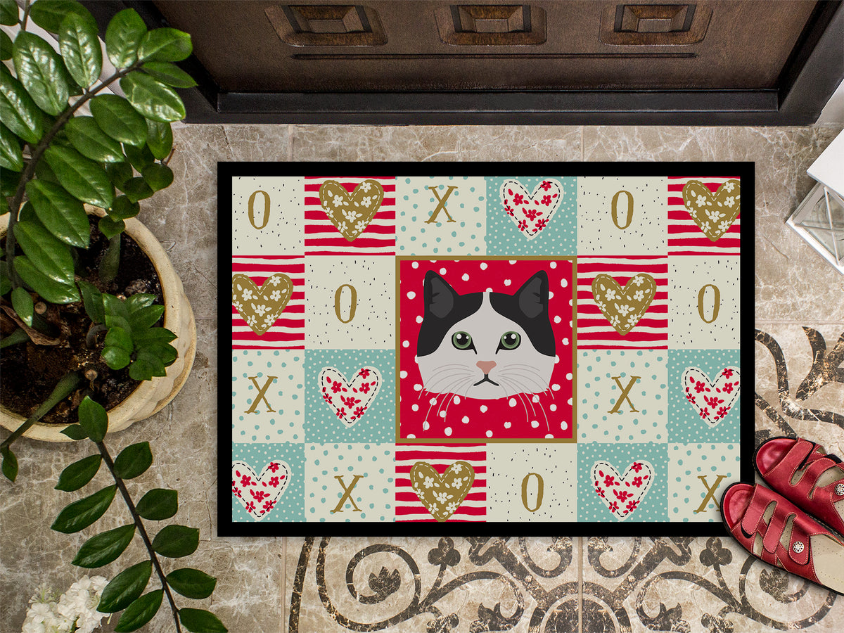 Caroline's Treasures Ragamuffin Cat Love Doormat - 24x36 Decorative Floor Mat – Indoor/Outdoor Rug with Artistic Flair CK5152JMAT