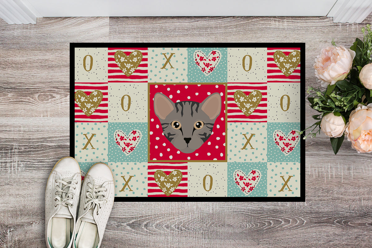 Caroline's Treasures Safari Cat Love Doormat - 24x36 Decorative Floor Mat – Indoor/Outdoor Rug with Artistic Flair CK5156JMAT