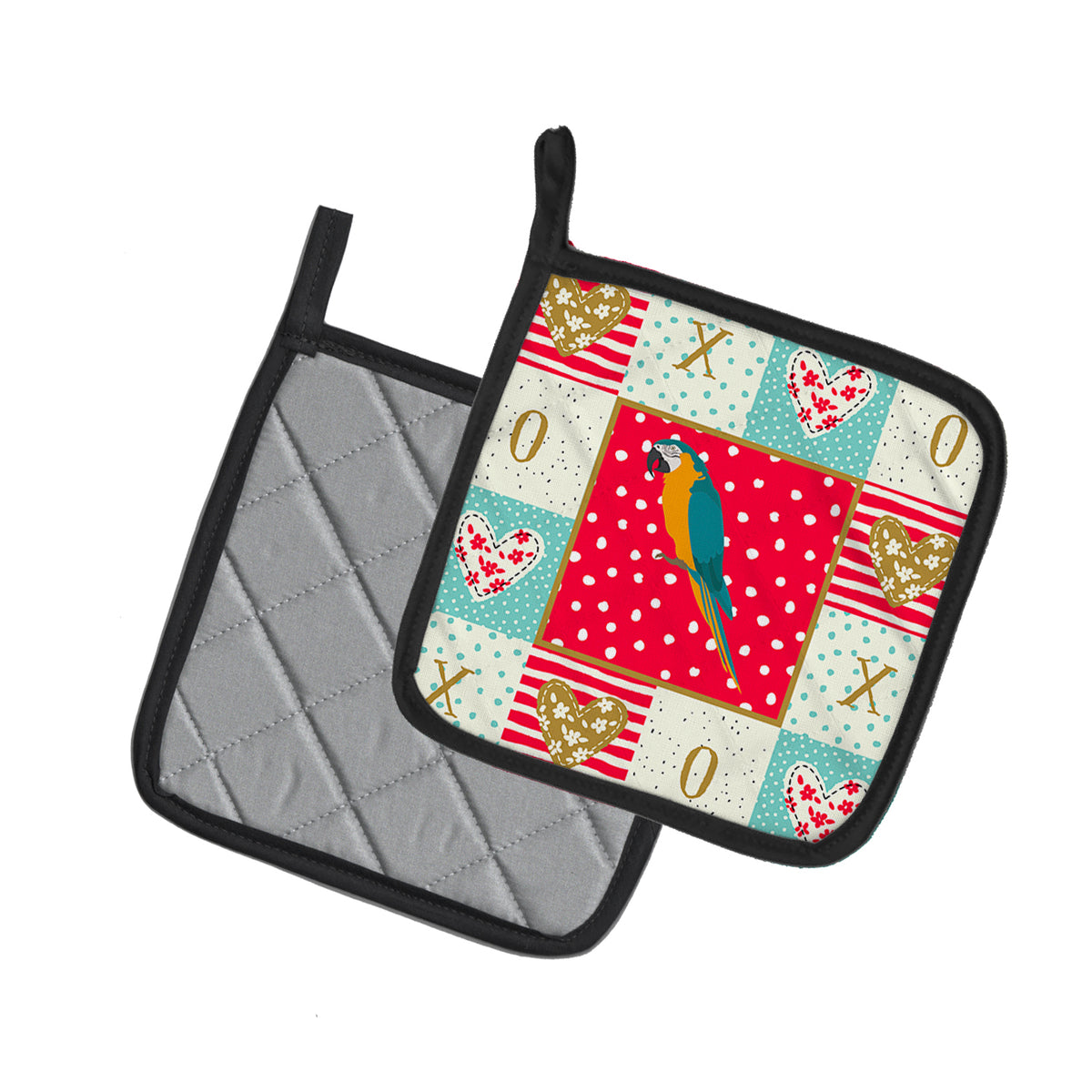 Caroline's Treasures Macaw Love Pot Holders - Set of 2 - Heat-Resistant Kitchen Essentials CK5523PTHD